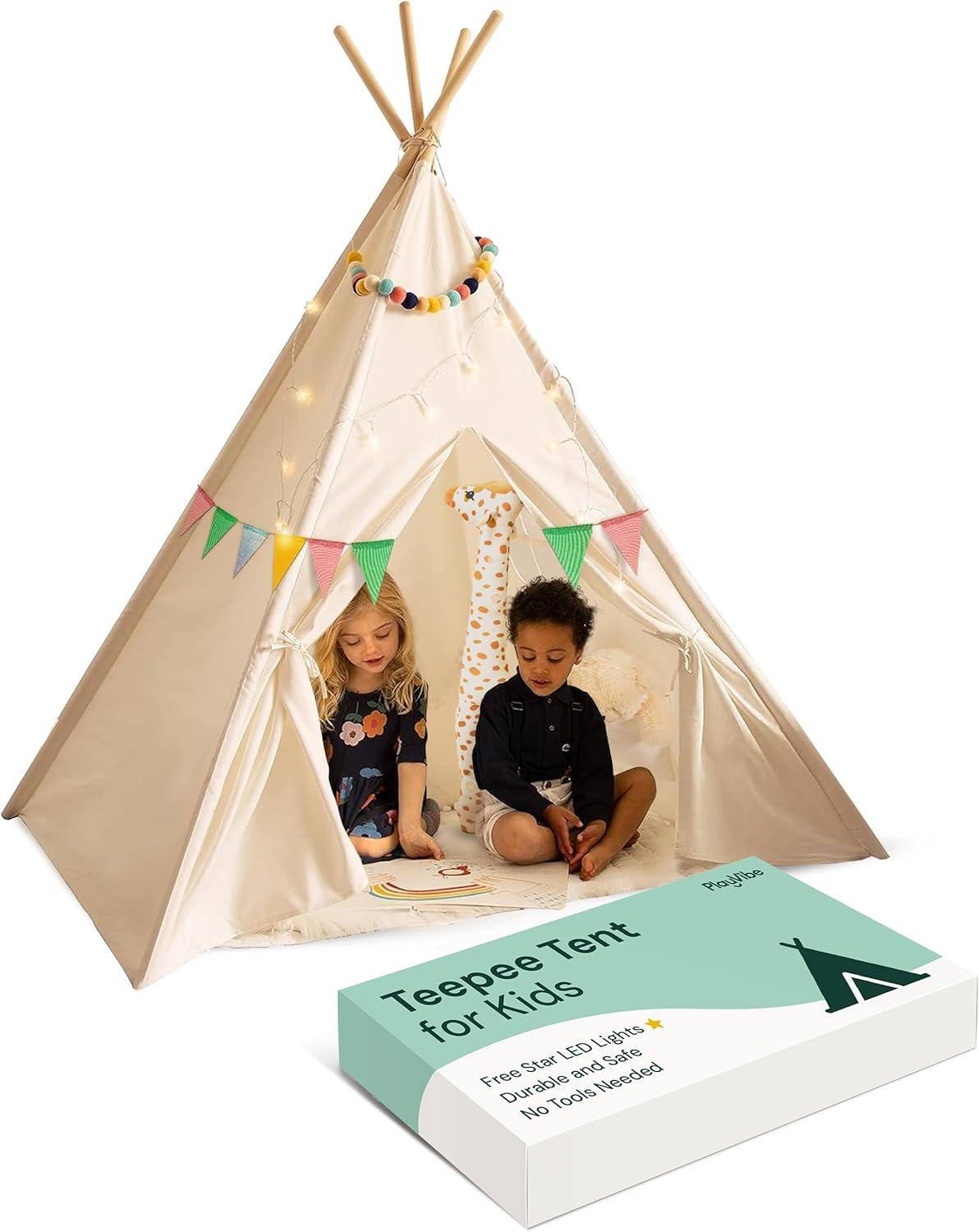 Princess Tent for Kids Tent - 55" X 53" with Led Star Lights | Princess Toys | Toddler Play Tent | Playhouse | Princess Castle