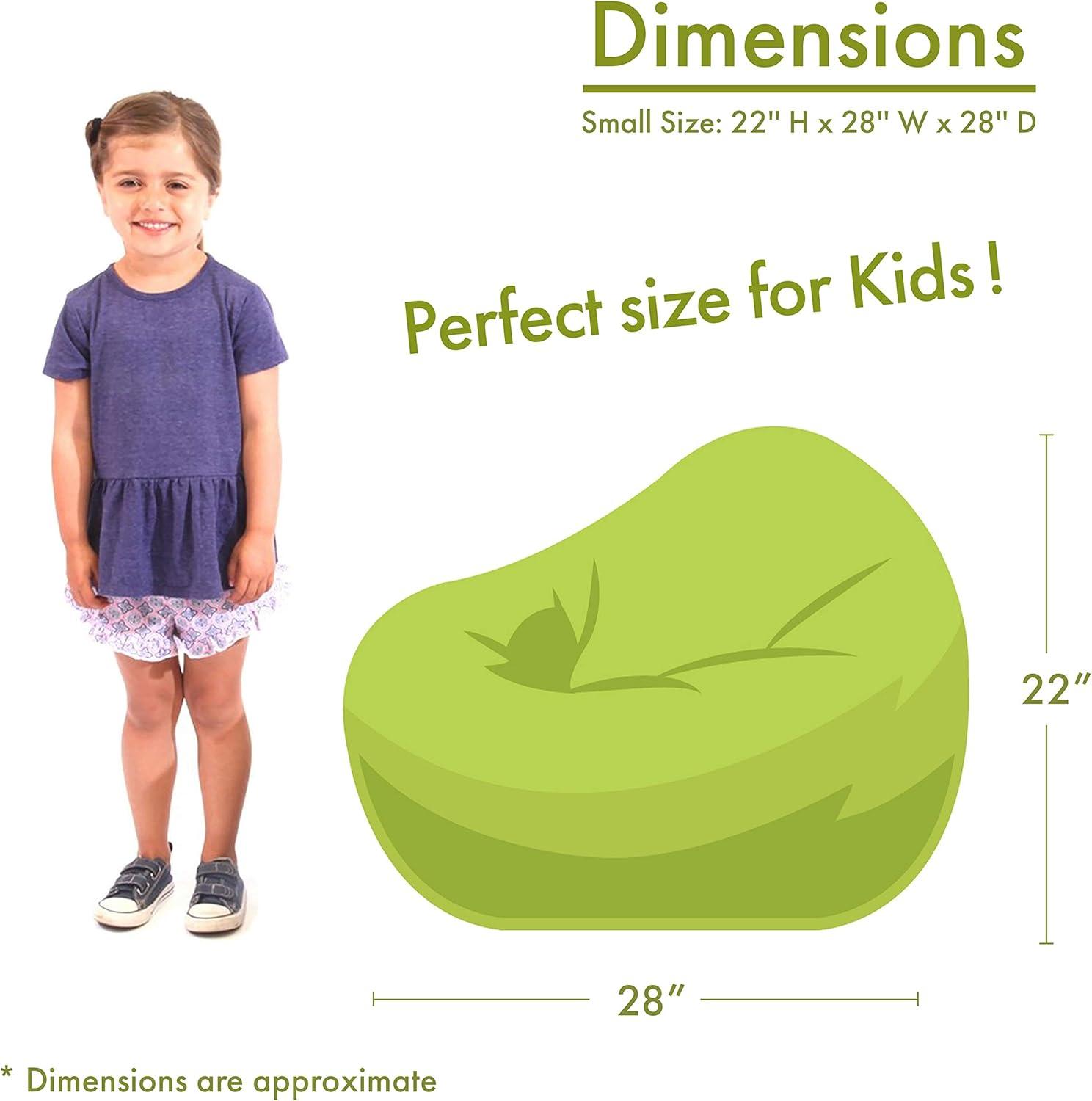 Baby Pink Chevron Cotton Small Bean Bag Chair