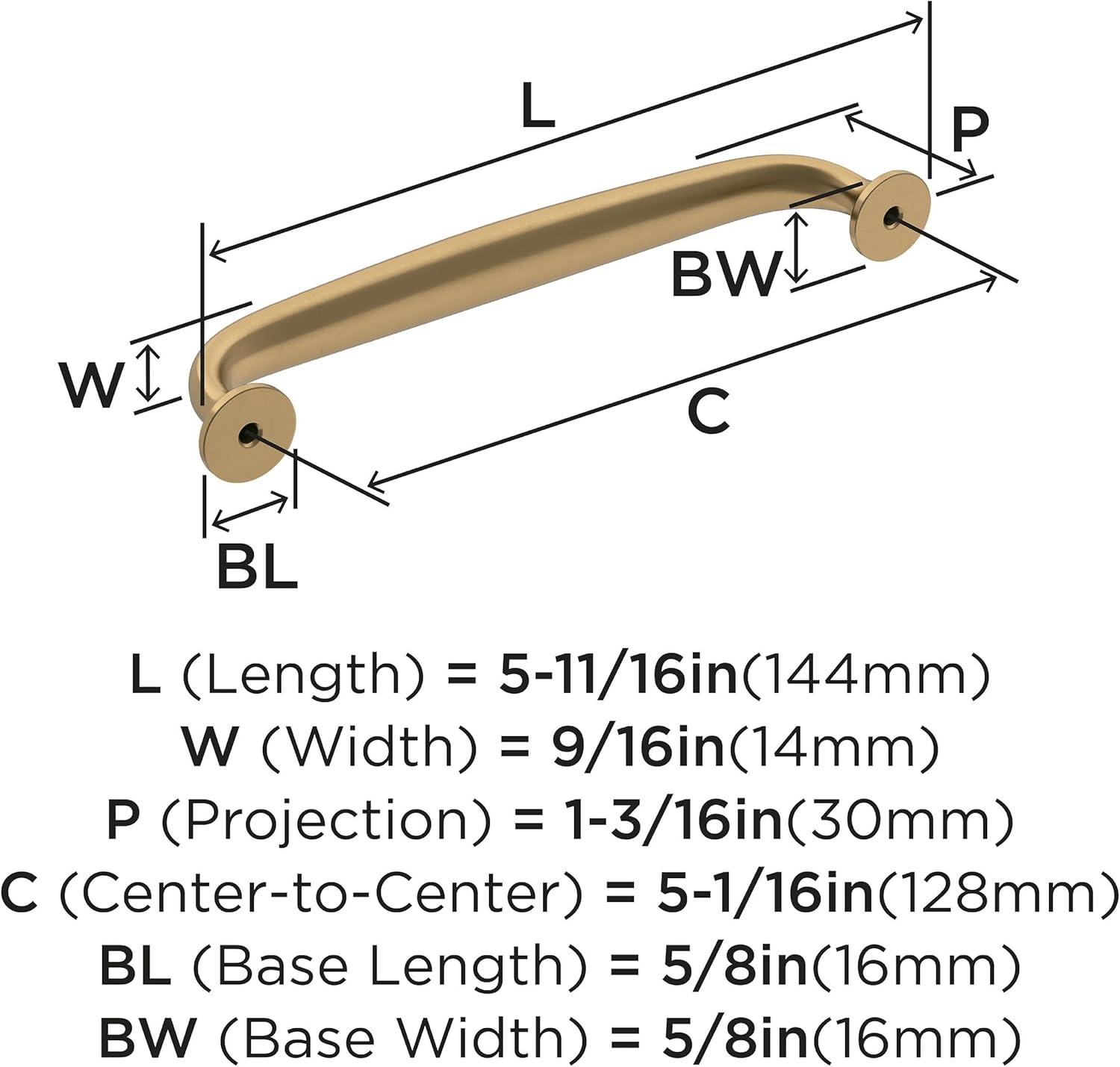 Champagne Bronze Traditional Cabinet Bar Pull with Mounting Hardware