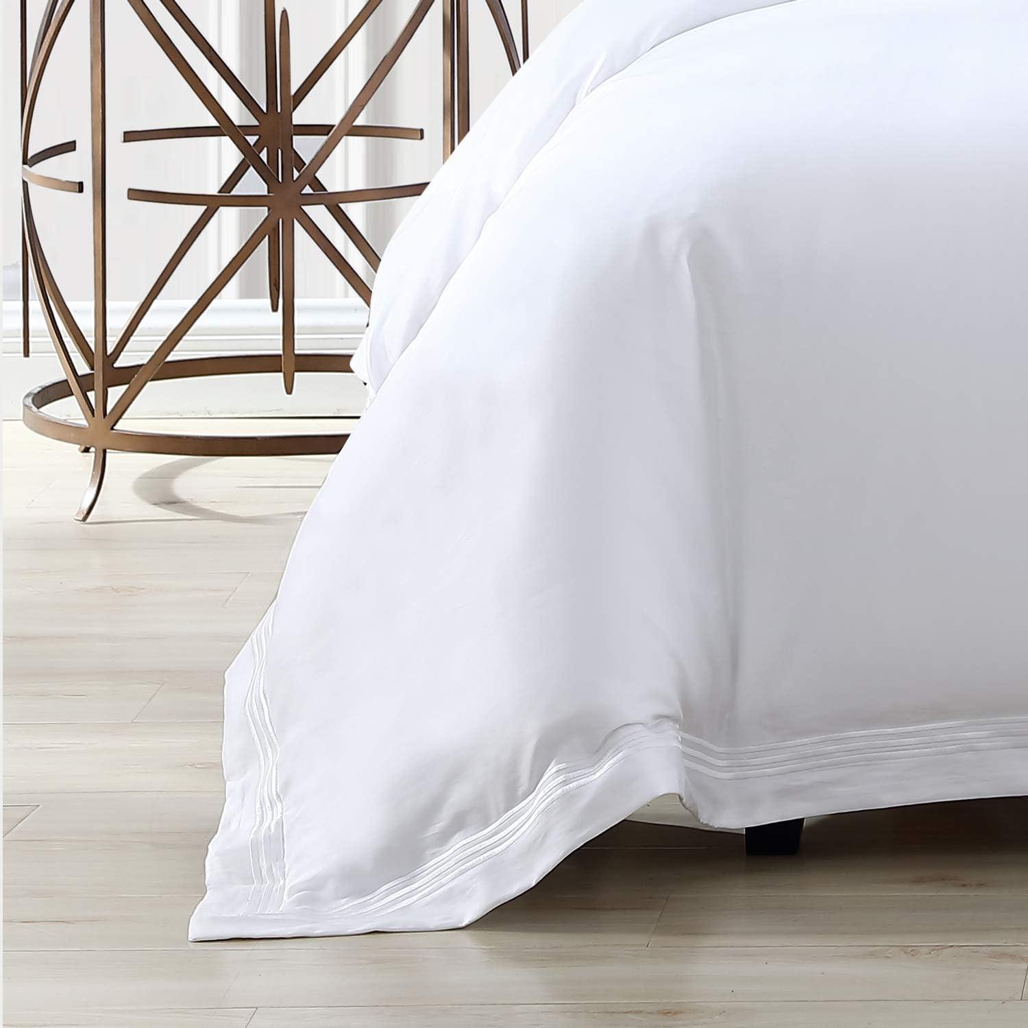 White Queen Egyptian Cotton Sateen Duvet Cover Set