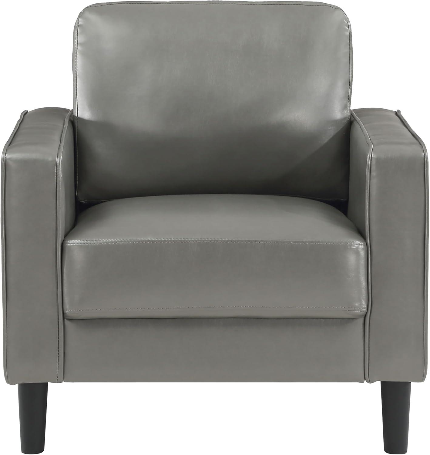 Alma Ruth 3-Piece Upholstered Track Arm Sofa Set Grey