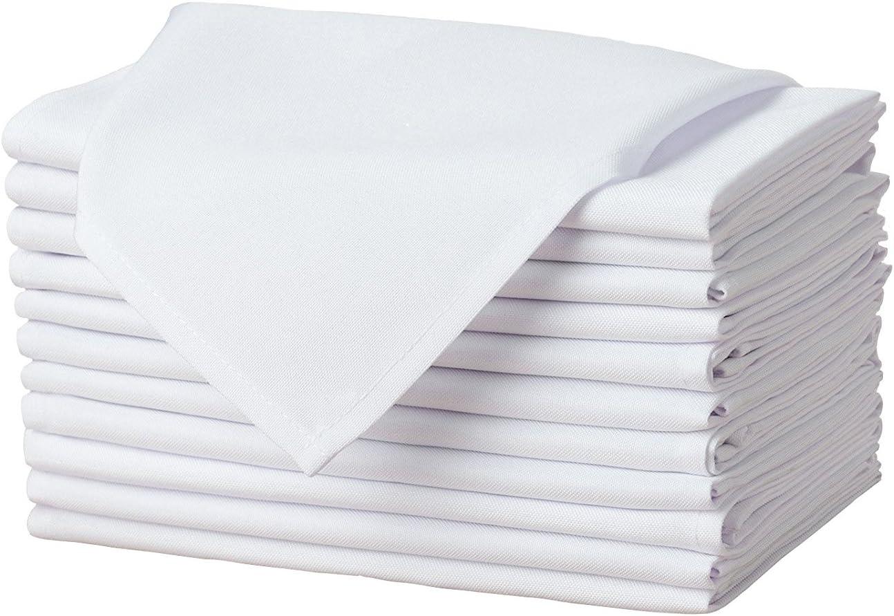 Gee Di Moda Cloth Napkins - 17 x 17 Inch - Heavy Duty Washable Polyester - Set of 12