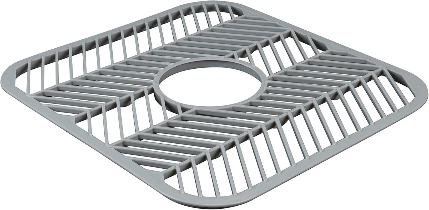 Kitchen Details Draining Sink Mat- Rect. Shape W/Center Drain Hole 12X11"- 12"X 11"X 0.4" (Item:27066 )