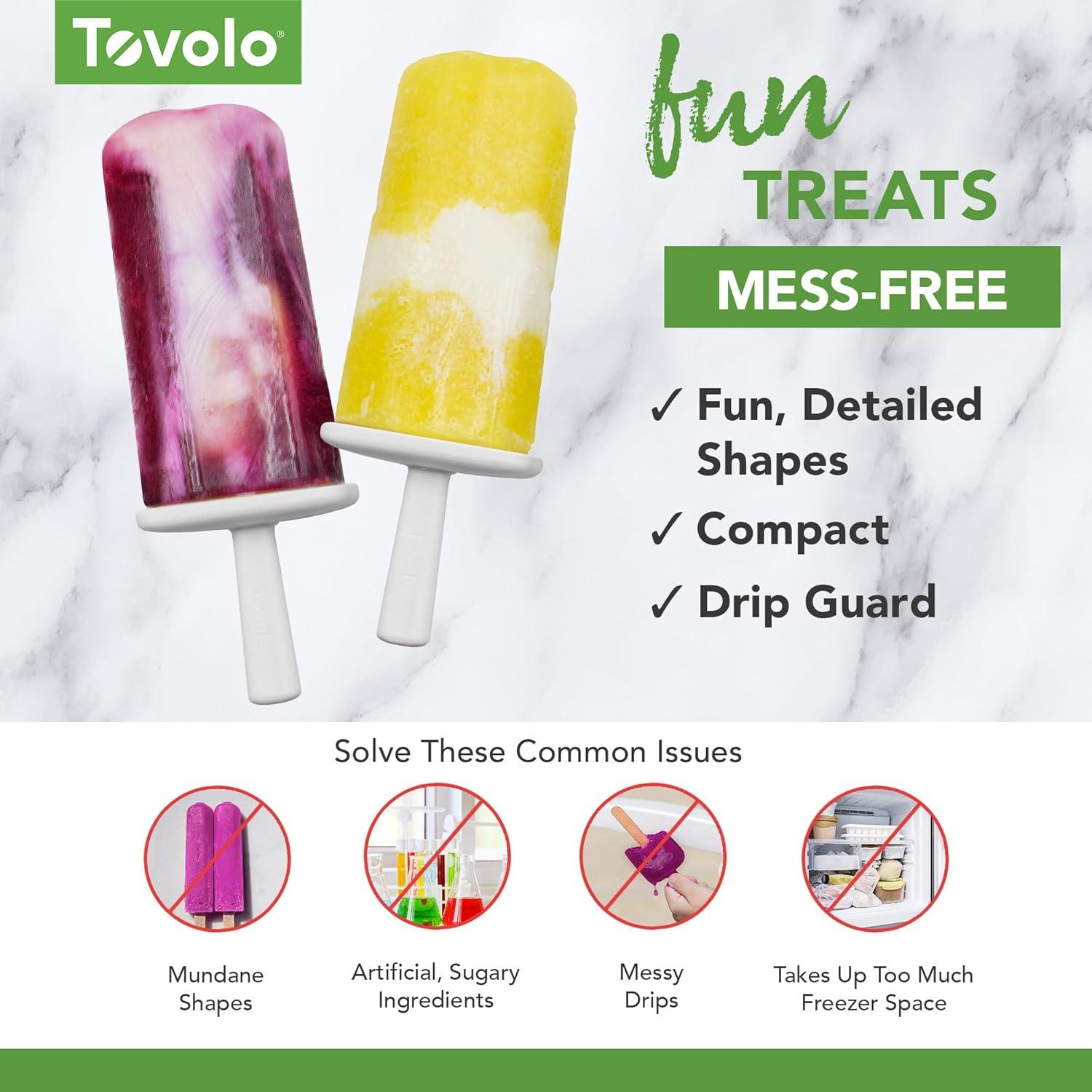 Tovolo Groovy 2 Pop Molds with Tray (Set of 6)