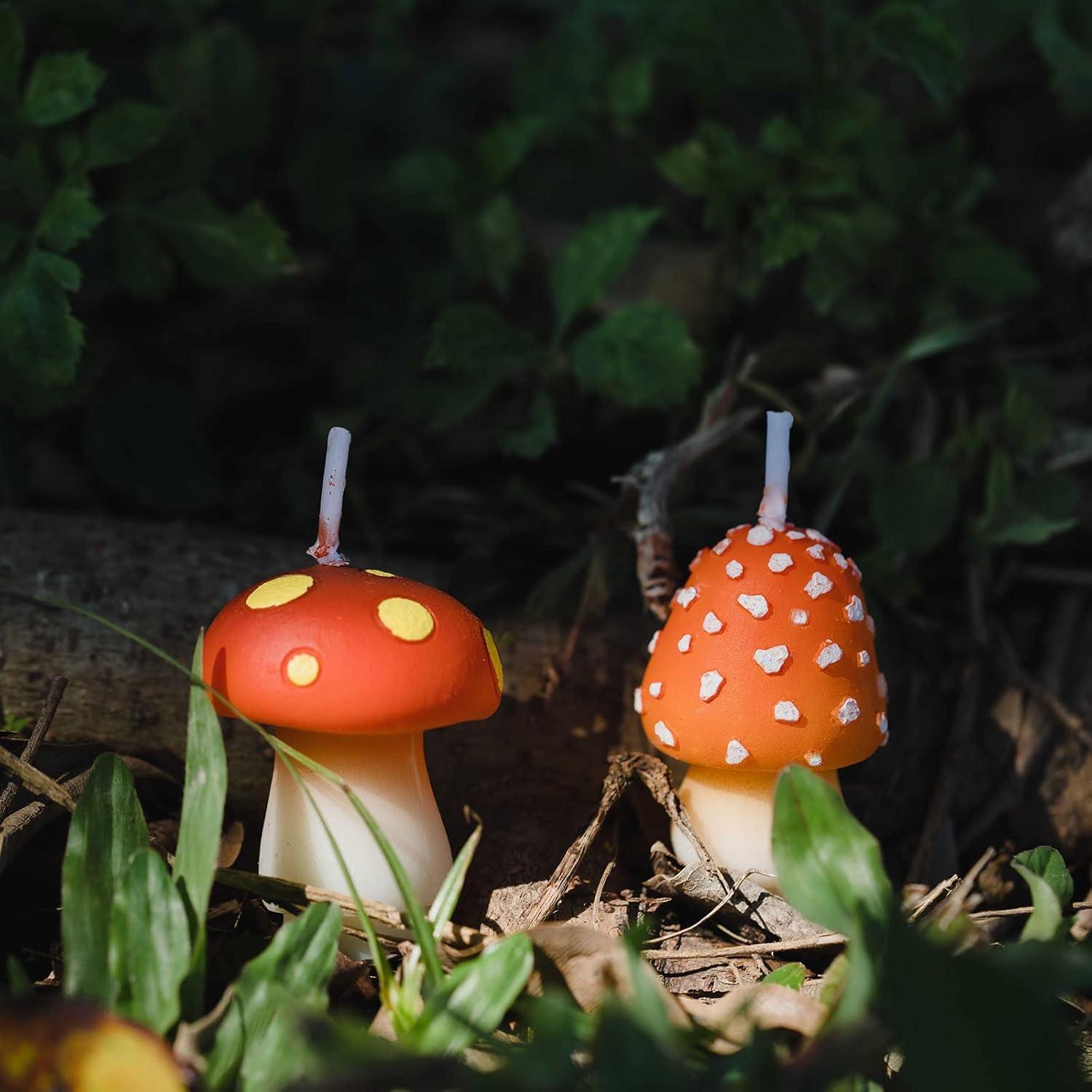 Birthday Candles Mushroom Candles for Party Supplies and Wedding Favor