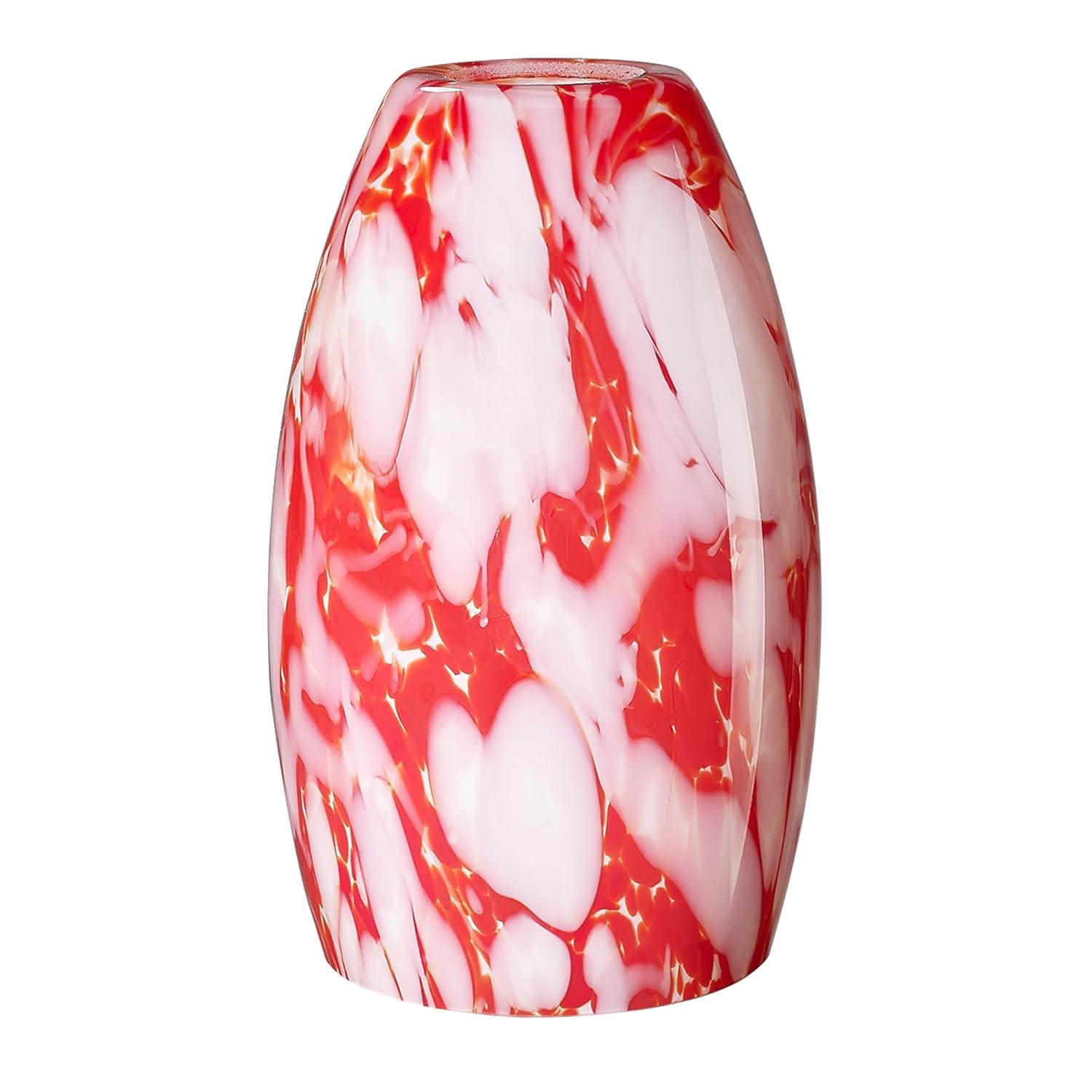 Oval Glass Lamp Shade Only Art Glass Lamp Covers Light Fixture Replacement for Kitchen Island Mini pendant Ceiling Lights Chandelier Hand Blown Glass Shade Replacement (Brown and Blue）