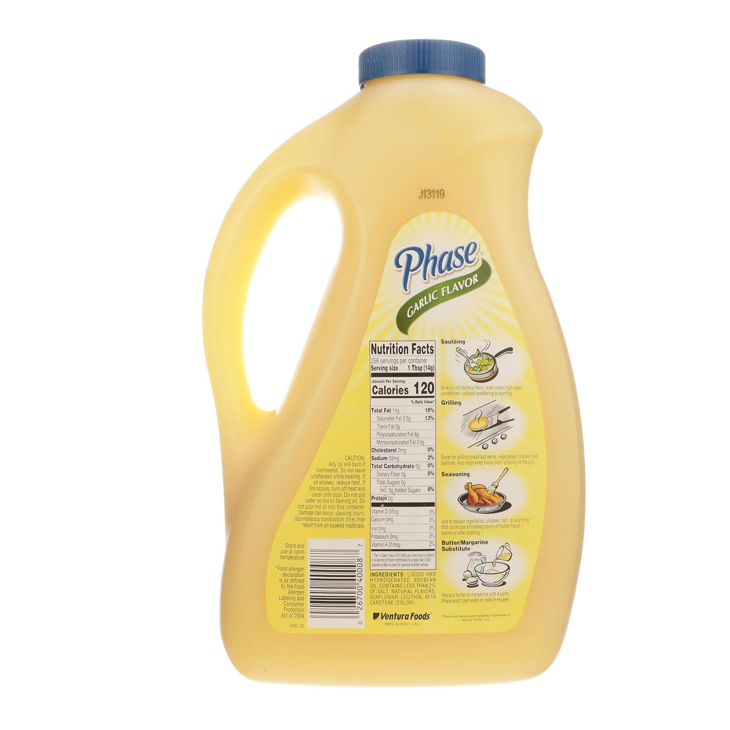 Phase Garlic Flavor Vegetable Oil Butter Alternative, 1 Gallon