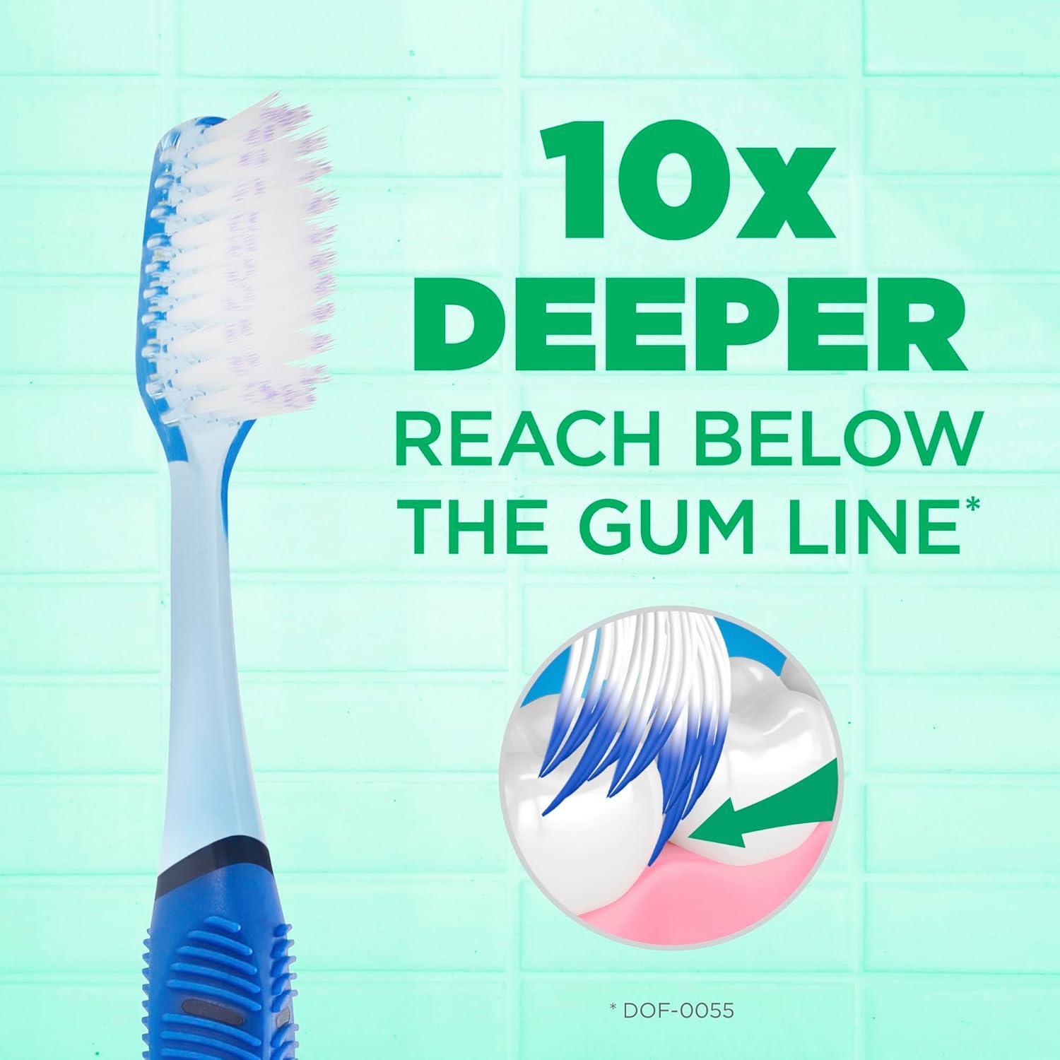 GUM Technique Deep Clean Toothbrush - Full Head - Soft Toothbrushes for Adults -Soft, Ultra Fine Tapered Bristles, Recommended by Dental Professionals, 2 Count