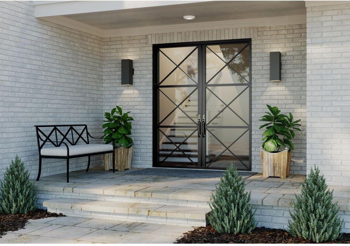 Progress Lighting, Verona, 2-Light Outdoor Wall Light, Antique Bronze, Material: Porcelain, Finish Color: Black