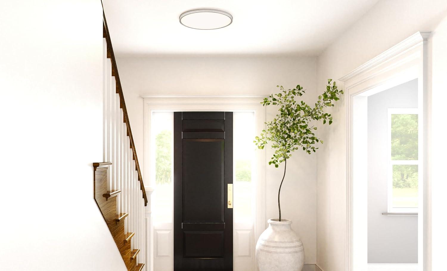 Quoizel Lighting Outskirts 1 - Light Flush Mount in  Brushed Nickel