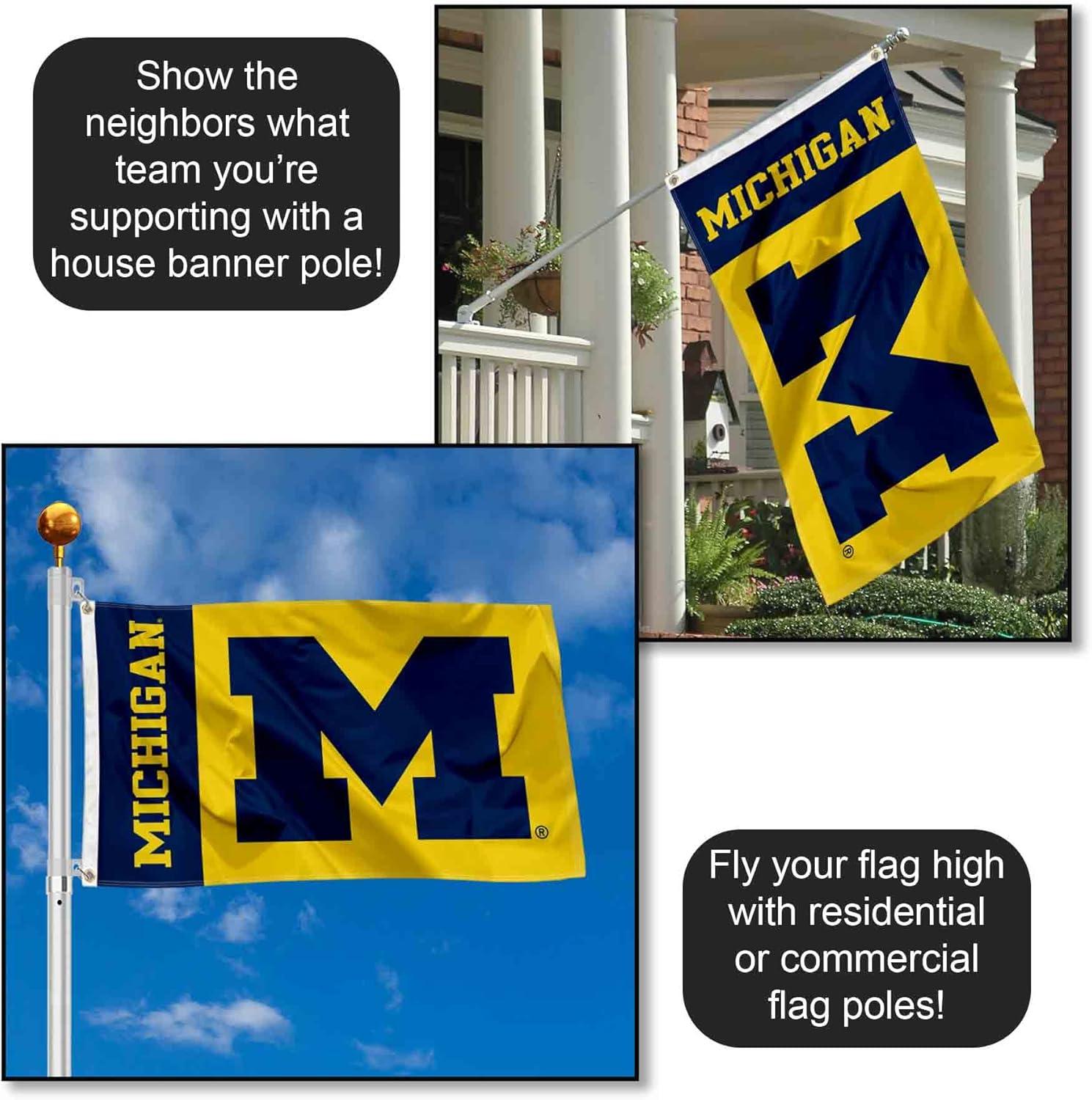 Michigan-Wolverine's 3X5 Indoor Outdoor Banner Flag w/grommets for hanging