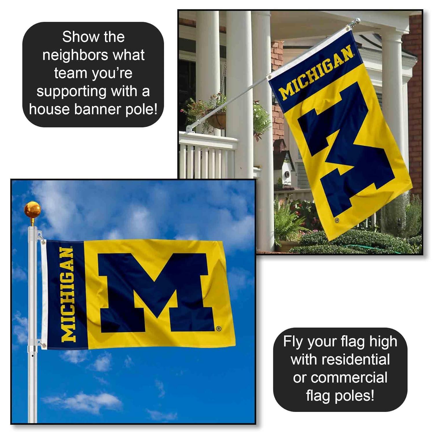 Michigan-Wolverine's 3X5 Indoor Outdoor Banner Flag w/grommets for hanging