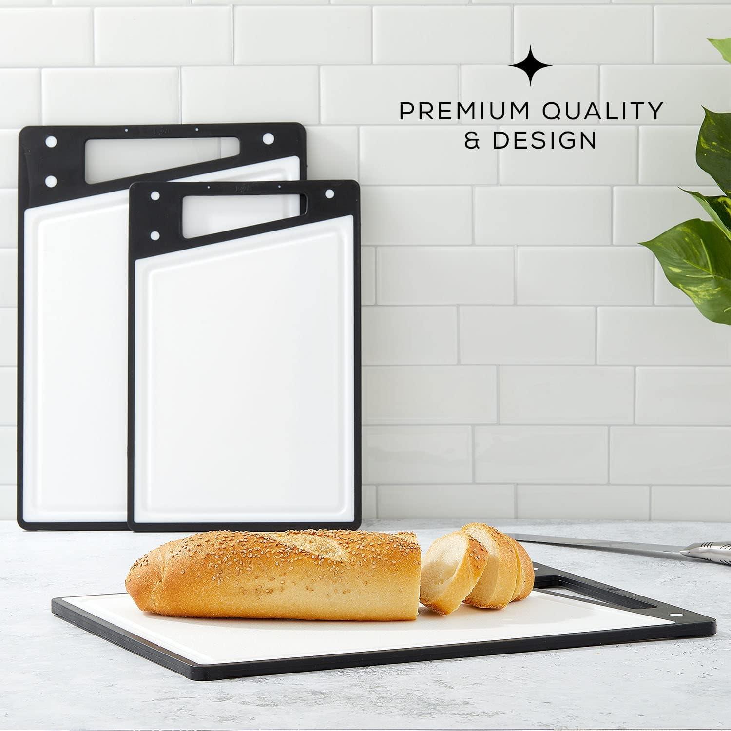 Joyjolt Plastic Cutting Board Set (Set of 3)