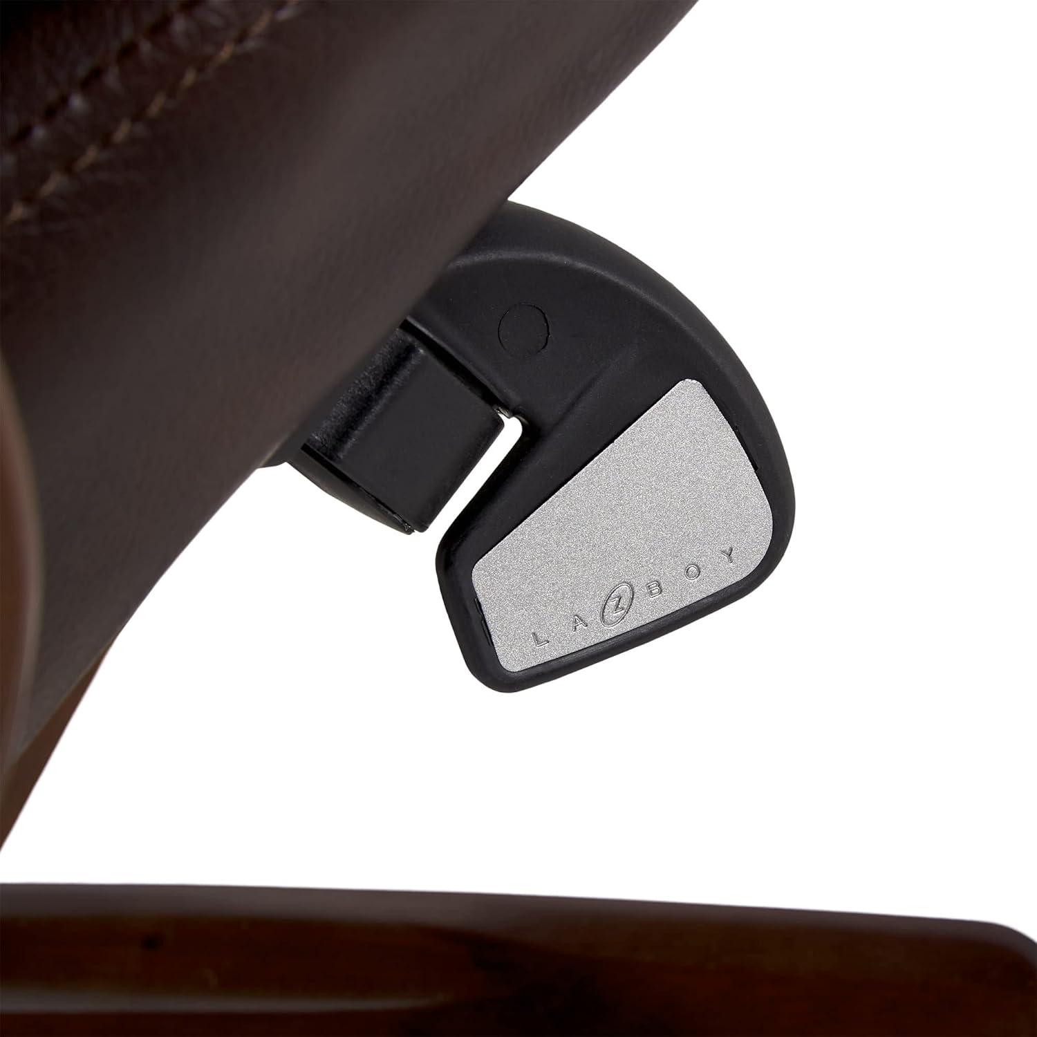 La-Z-Boy La-Z-Boy Edmonton Big & Tall Executive Office Chair, ComfortCore with Memory Foam Cushions, Real Wood Arms and Base, Waterfall Seat Edge, Bonded Leather