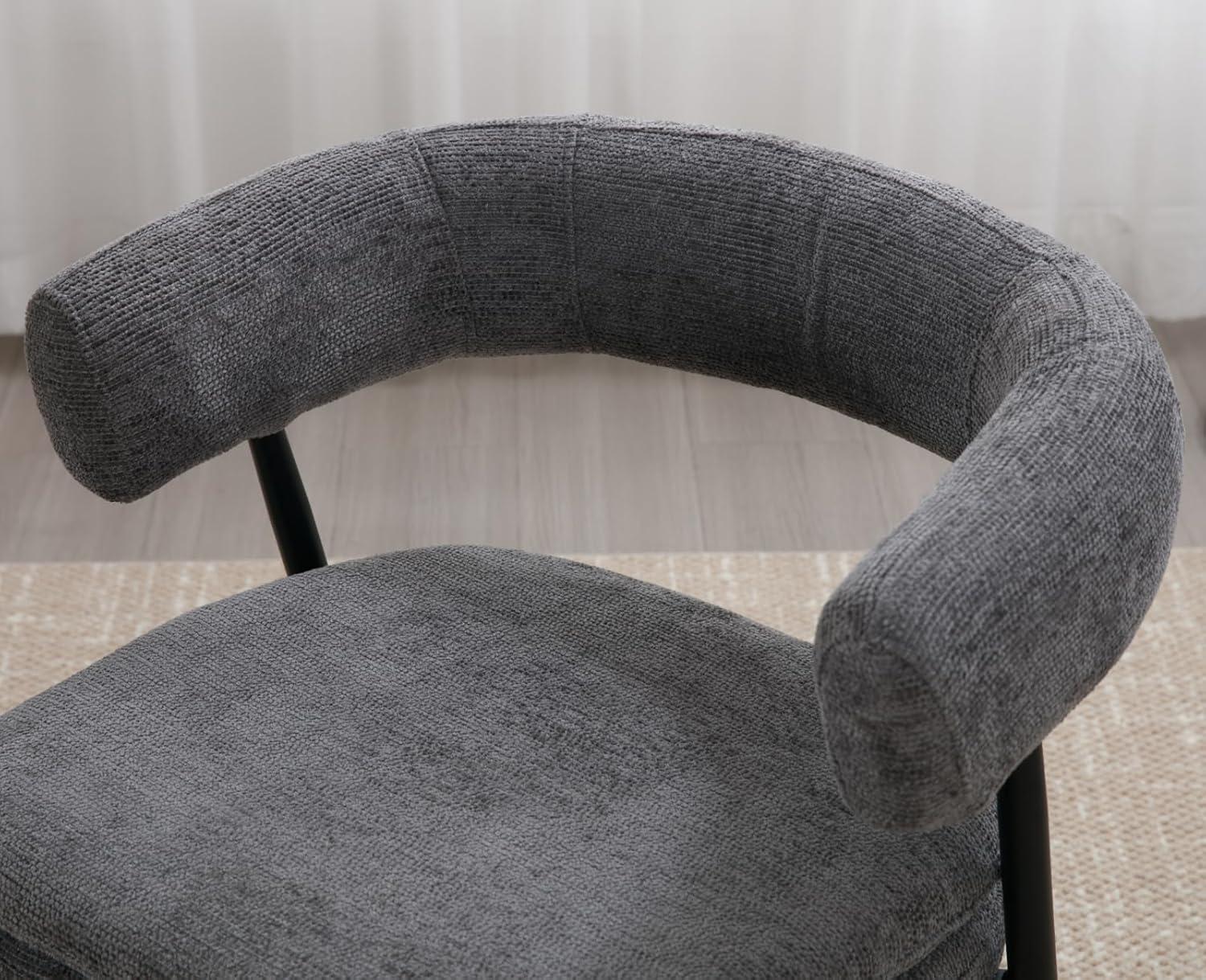 XINMICS White Dining Chairs Boucle Dining Room Chair Set of 2