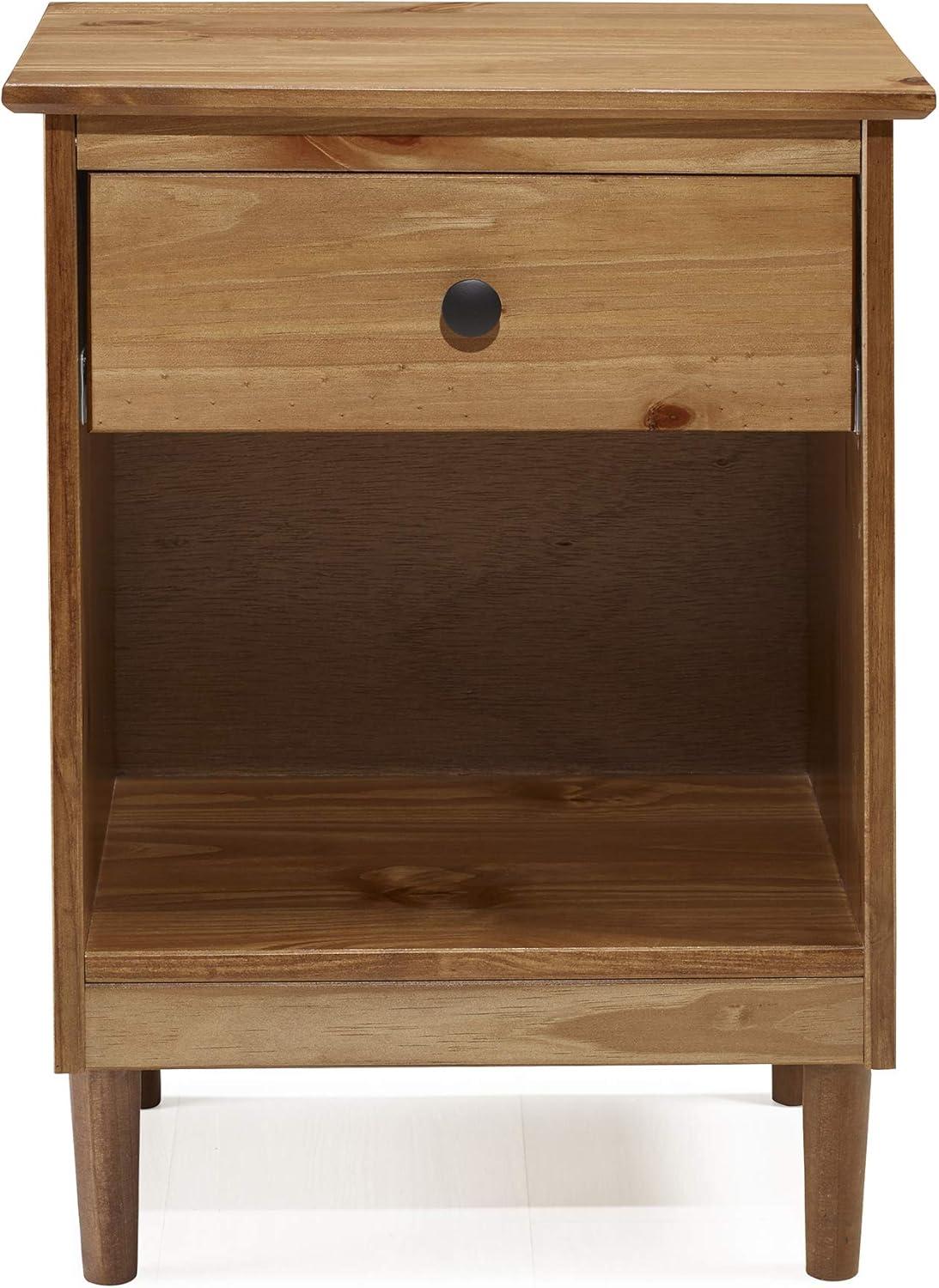 1 Drawer Solid Wood Nightstand in Caramel