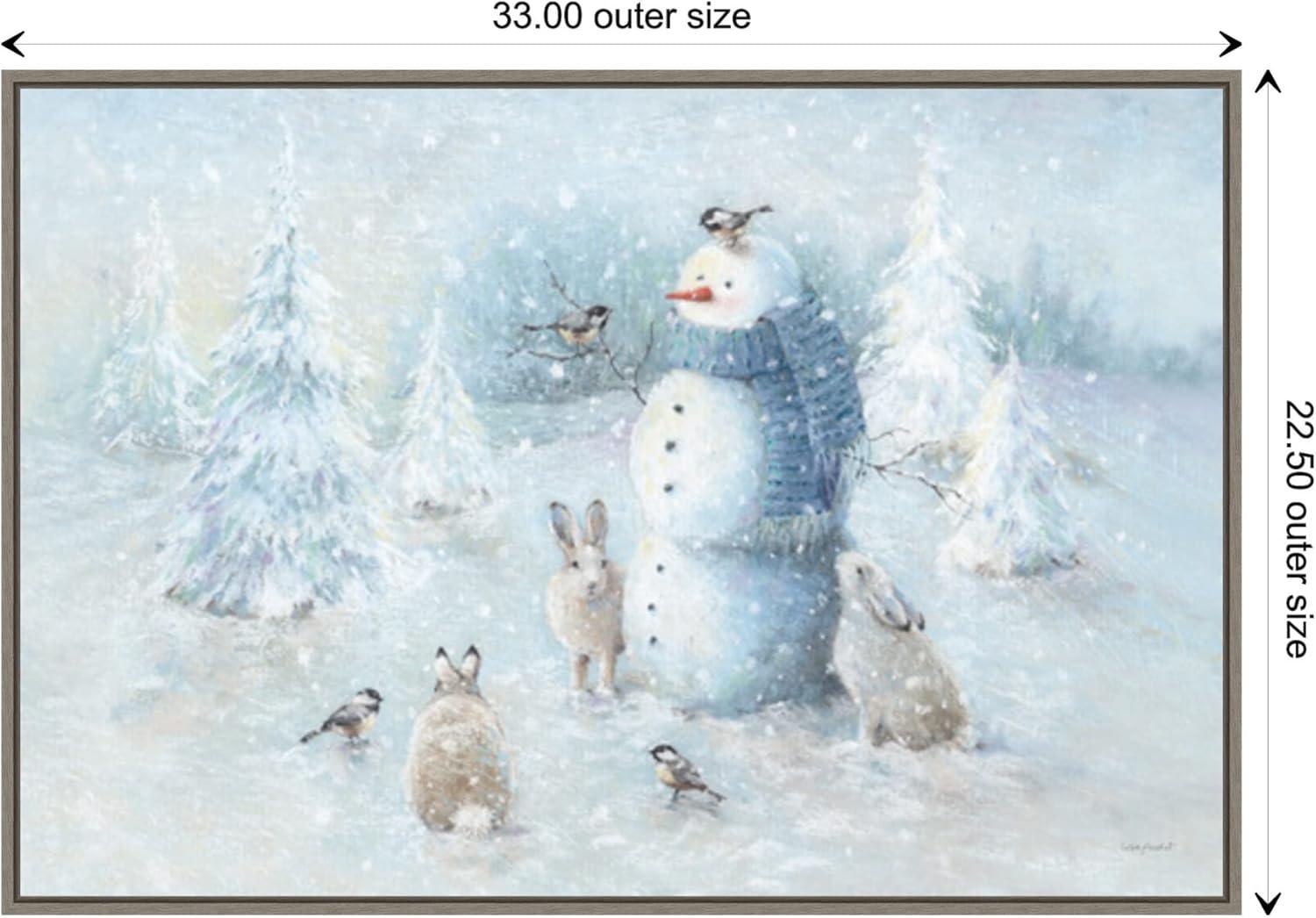 Amanti Art Let it Snow 01 by Lisa Audit Canvas Wall Art Print Framed 33 x 23-in.