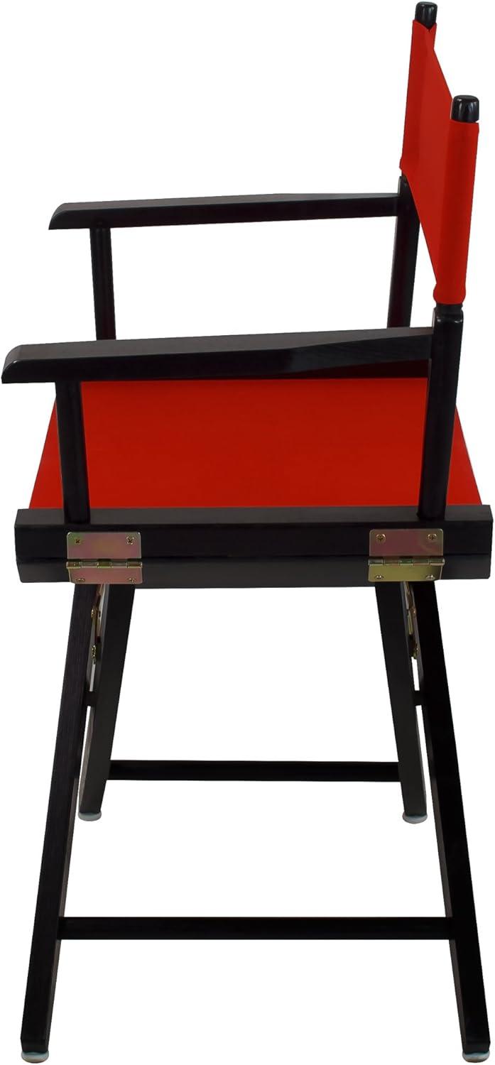 Extra-Wide Premium 18" Directors Chair Black Frame with Red Color Cover