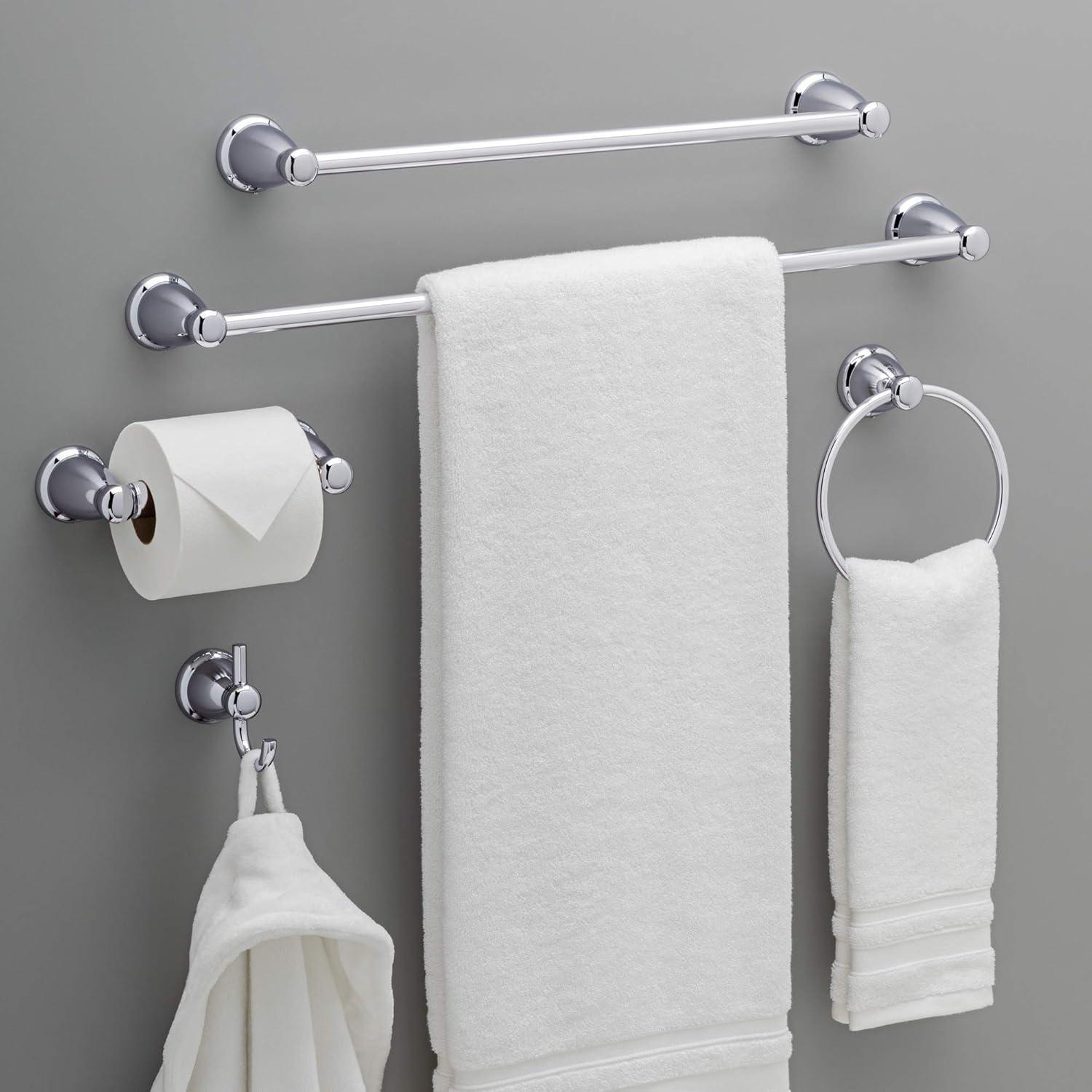 Polished Chrome 5-Piece Bathroom Hardware Set