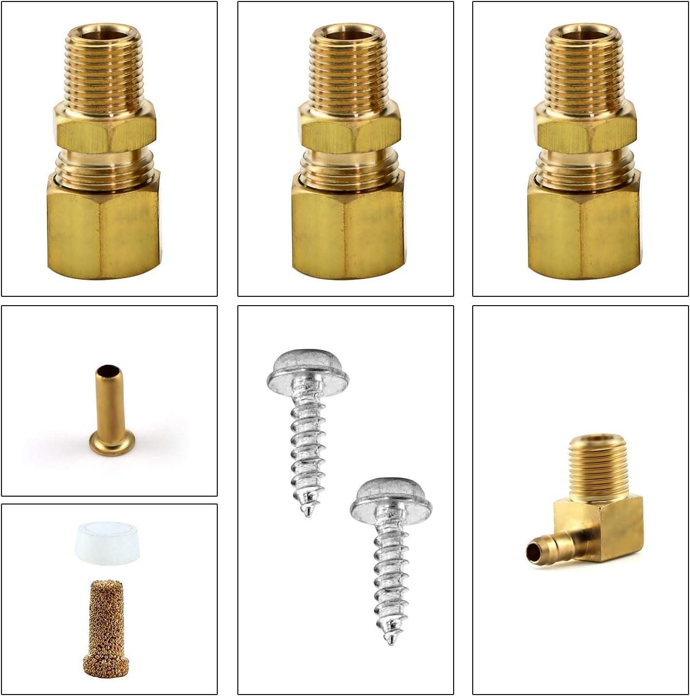 Universal 24V Solenoid Valve Kit with Brass Fittings