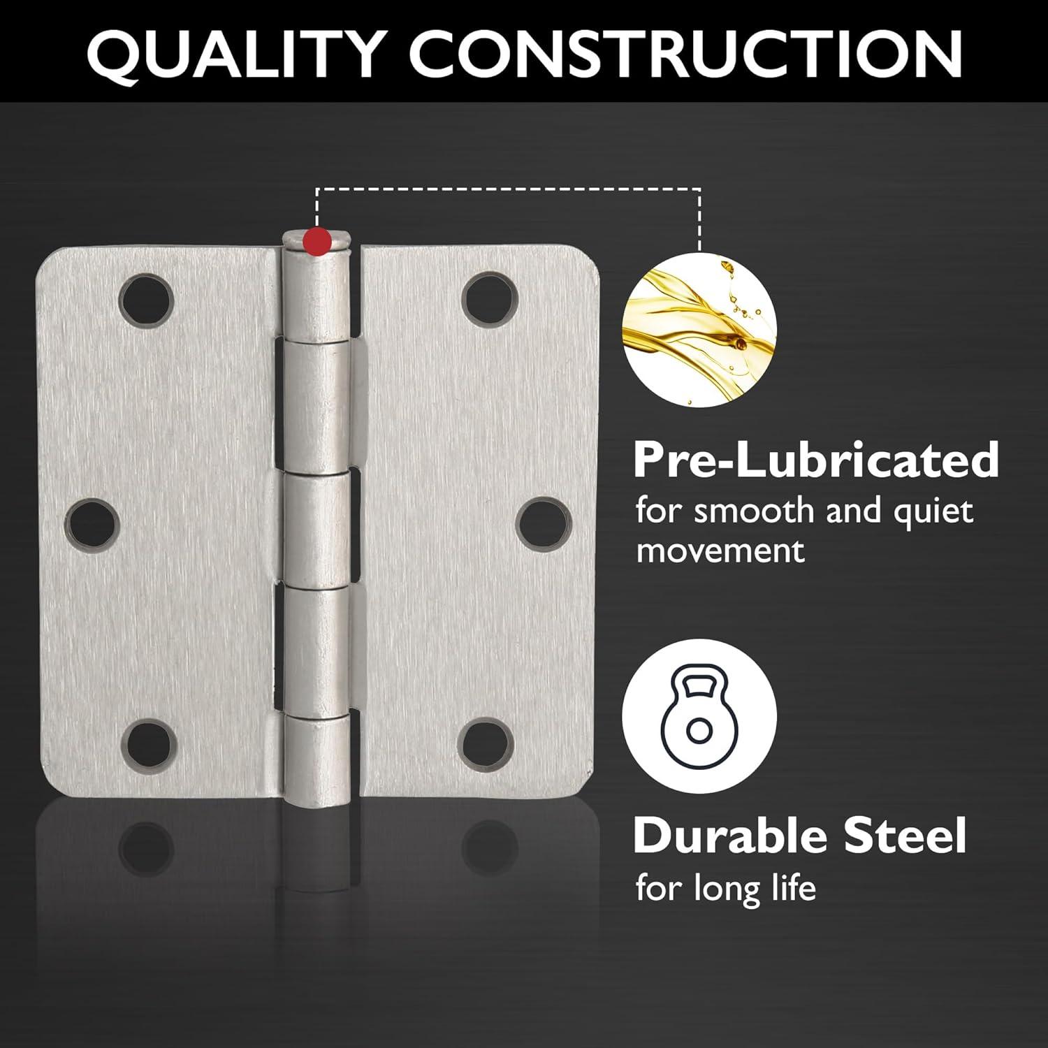 Design House 3.5" x 3.5" Butt bearing Triple Door Hinges (Set of 3)