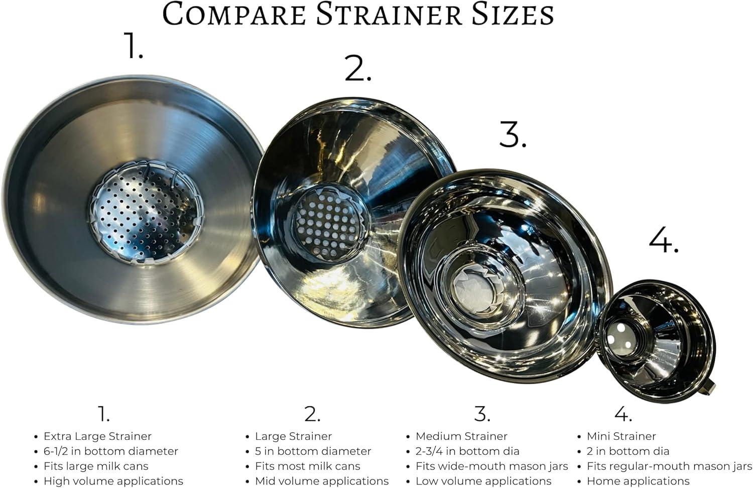 Medium Stainless Steel Strainer for Large Mouth Jars (Filter Combo)