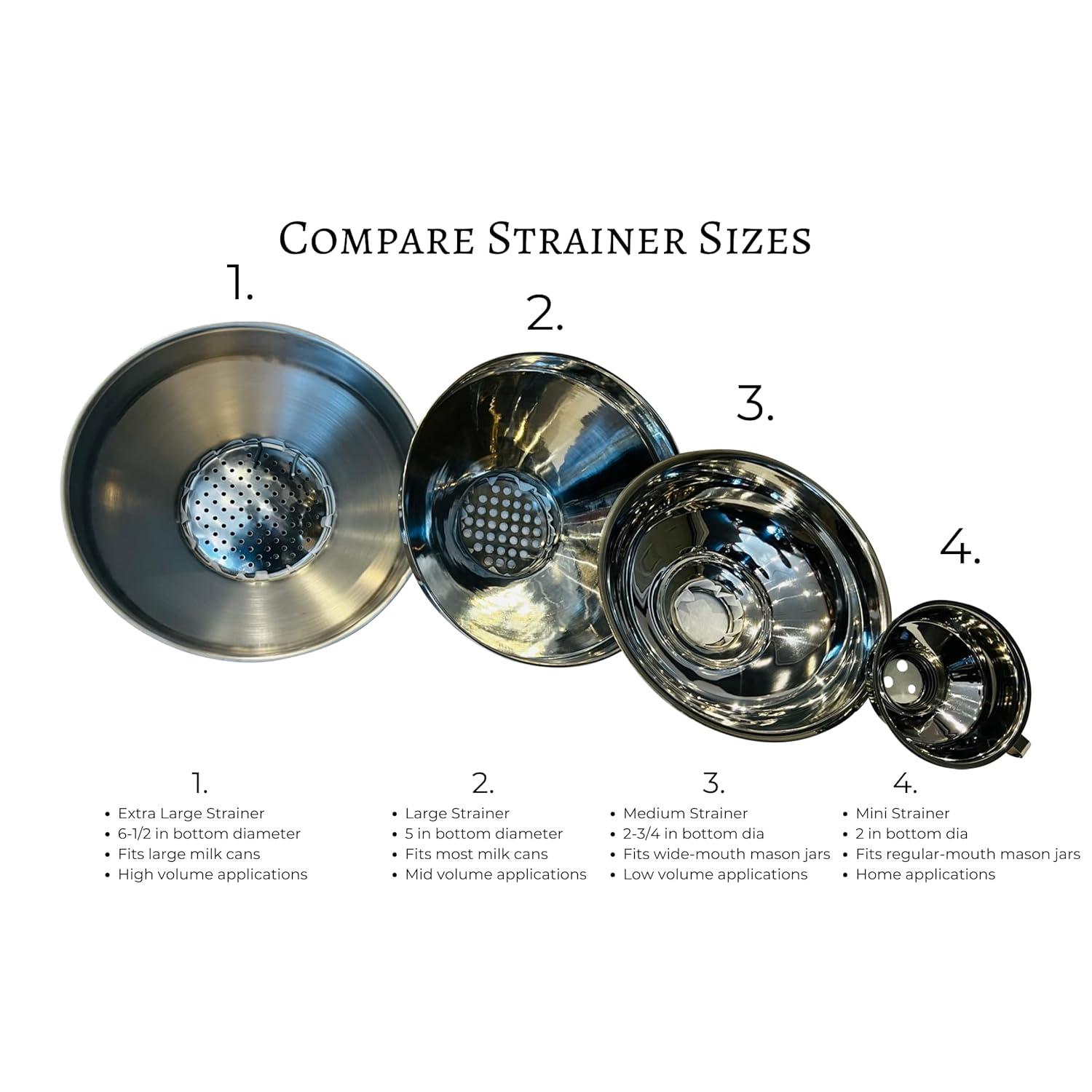 Medium Stainless Steel Strainer for Large Mouth Jars (Filter Combo)