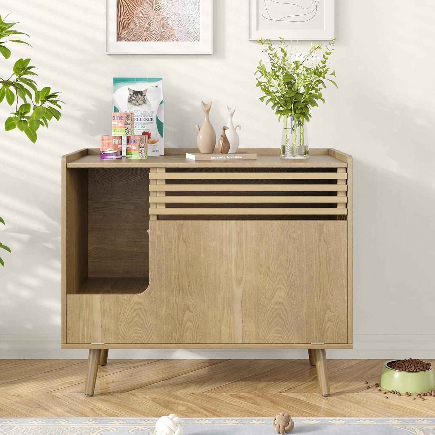 Archie & Oscar™ Cat Litter Box Enclosure With Cat Scratch Pad