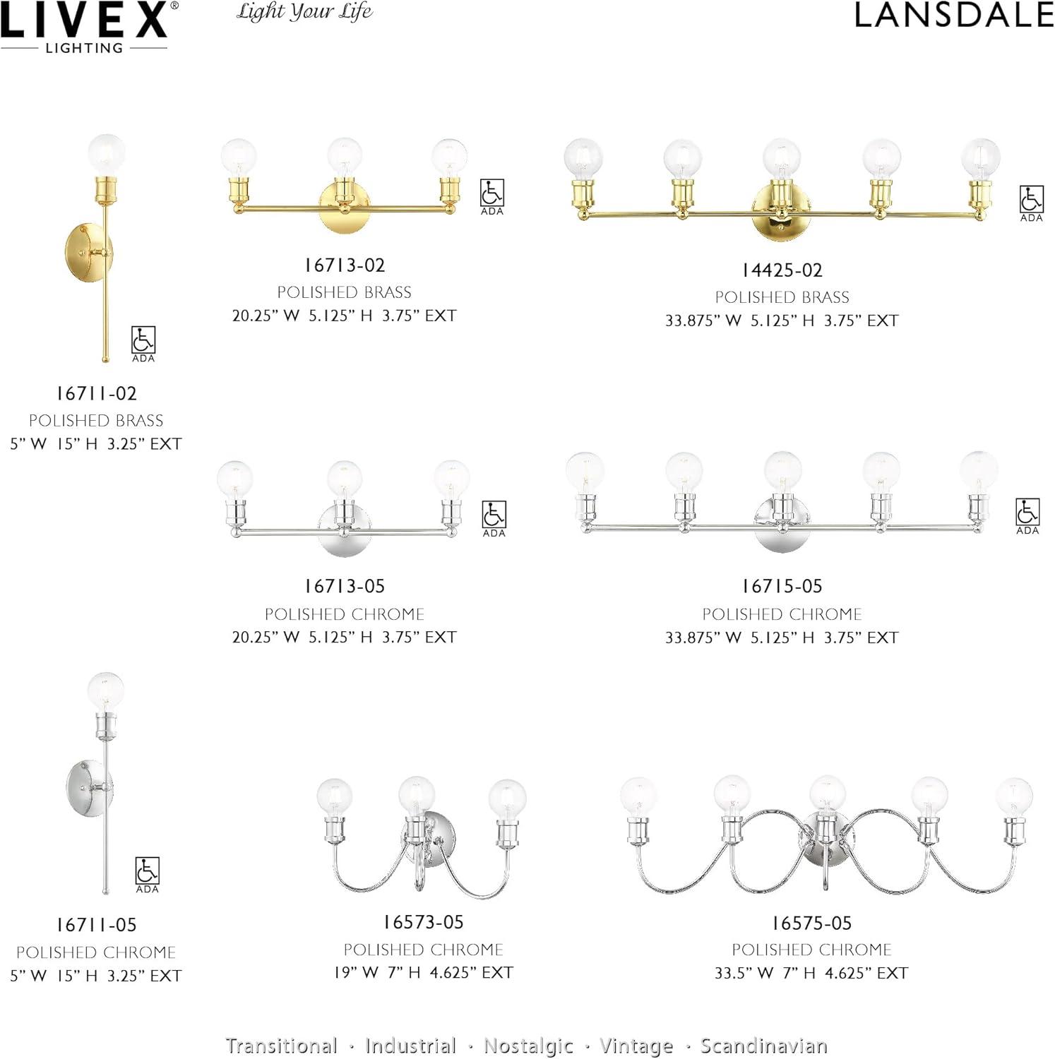 Livex Lighting Lansdale 5 - Light Vanity in  Polished Chrome