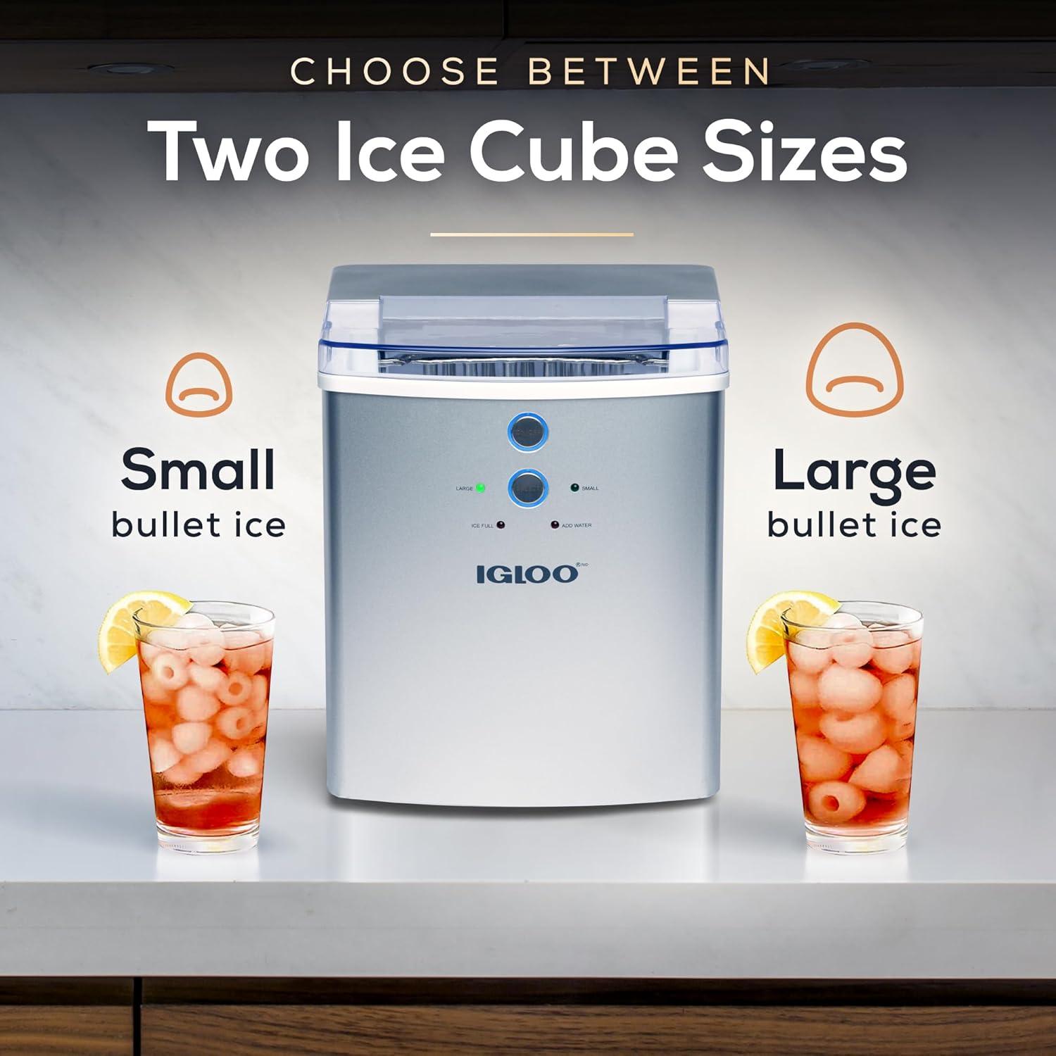 Igloo Igloo Premium Countertop Ice Maker Machine, 33 lbs. in 24 hrs. with Ice Scoop and Basket