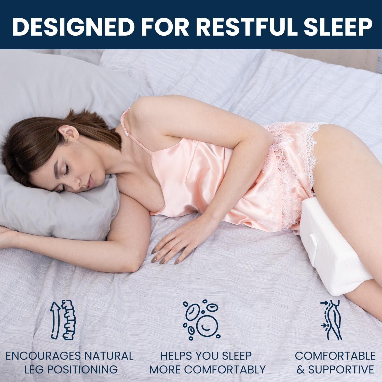 Everlasting Comfort Office Foot Rest Under Desk Ergonomic Memory Foam Foot Pillow, Navy Blue