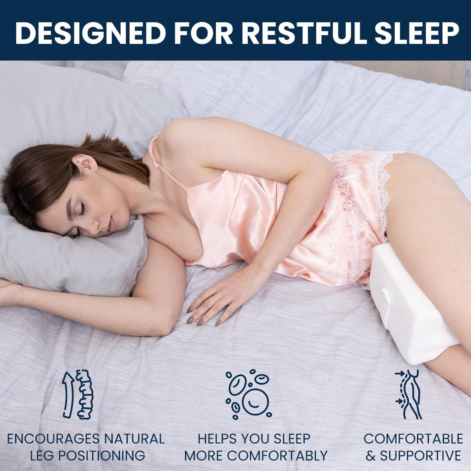 Everlasting Comfort Office Foot Rest Under Desk Ergonomic Memory Foam Foot Pillow, Navy Blue