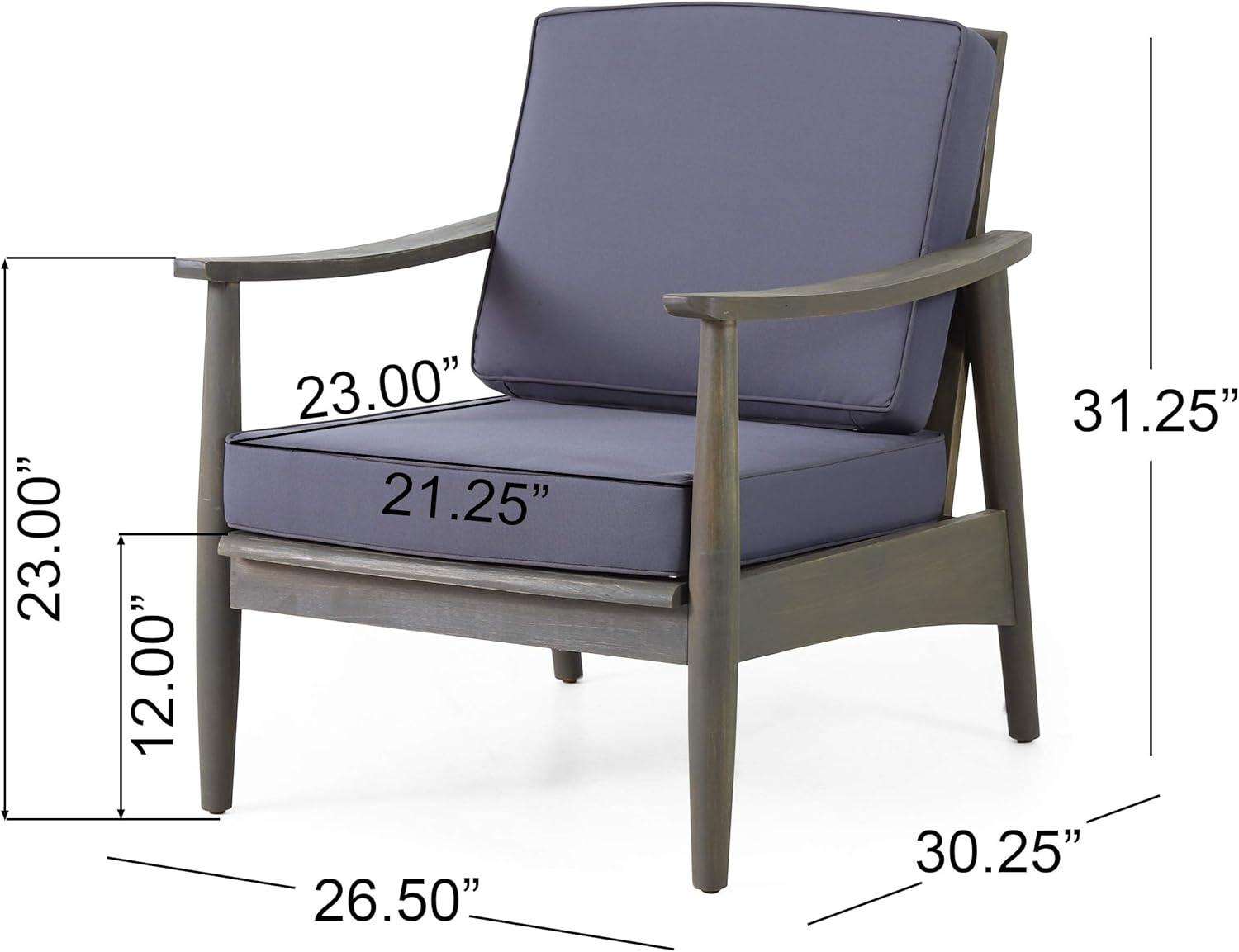 Rosecliff Heights James Outdoor Patio Chair with Cushions (Set of 2)