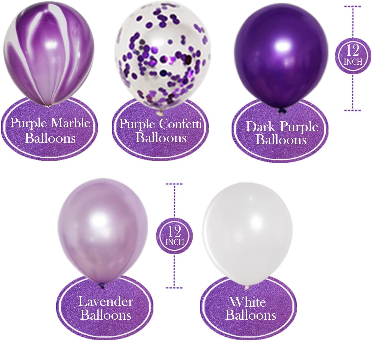 Purple Party Decorations Kit, Purple Foil Fringe C