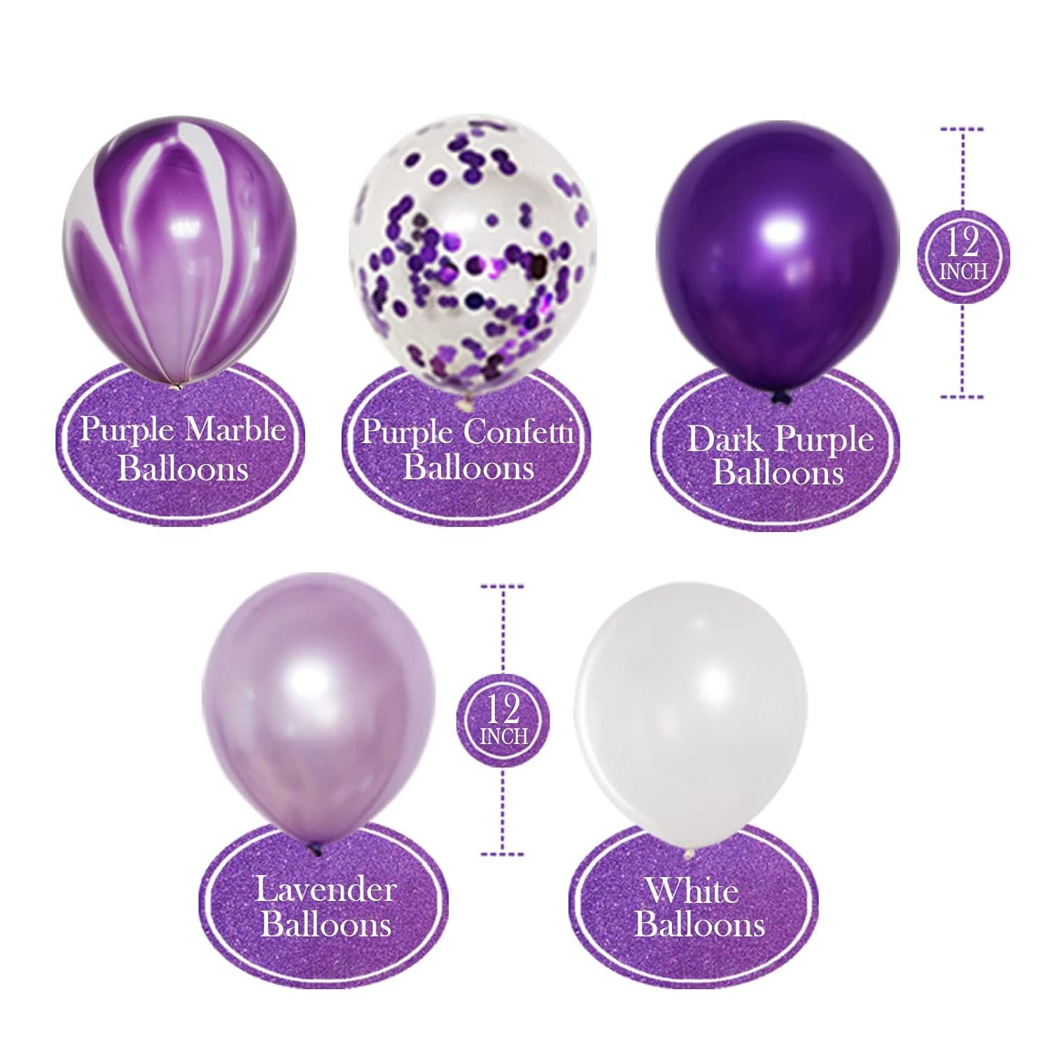 Purple Party Decorations Kit, Purple Foil Fringe C