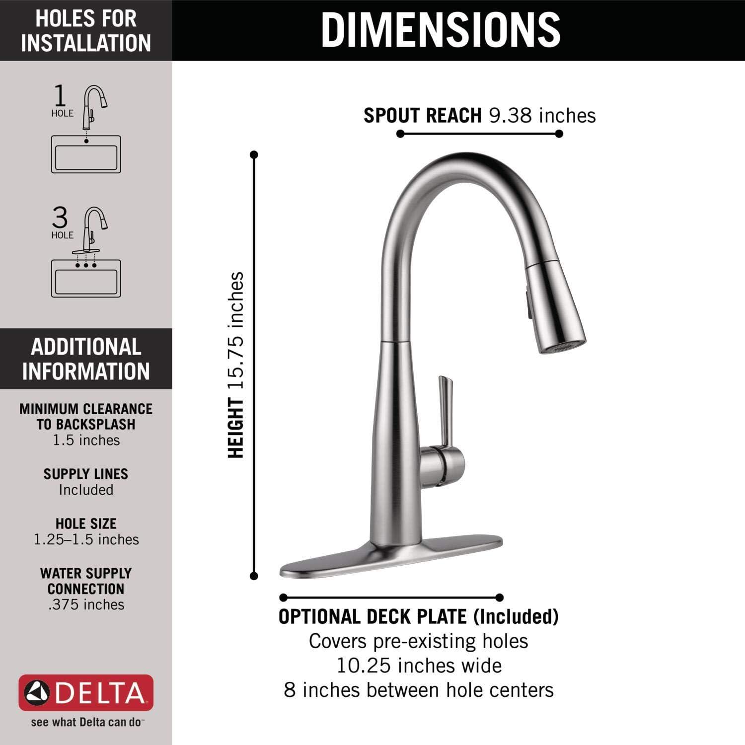 Essa Pull Down Single Handle Kitchen Faucet with MagnaTite® and Diamond Seal Technology