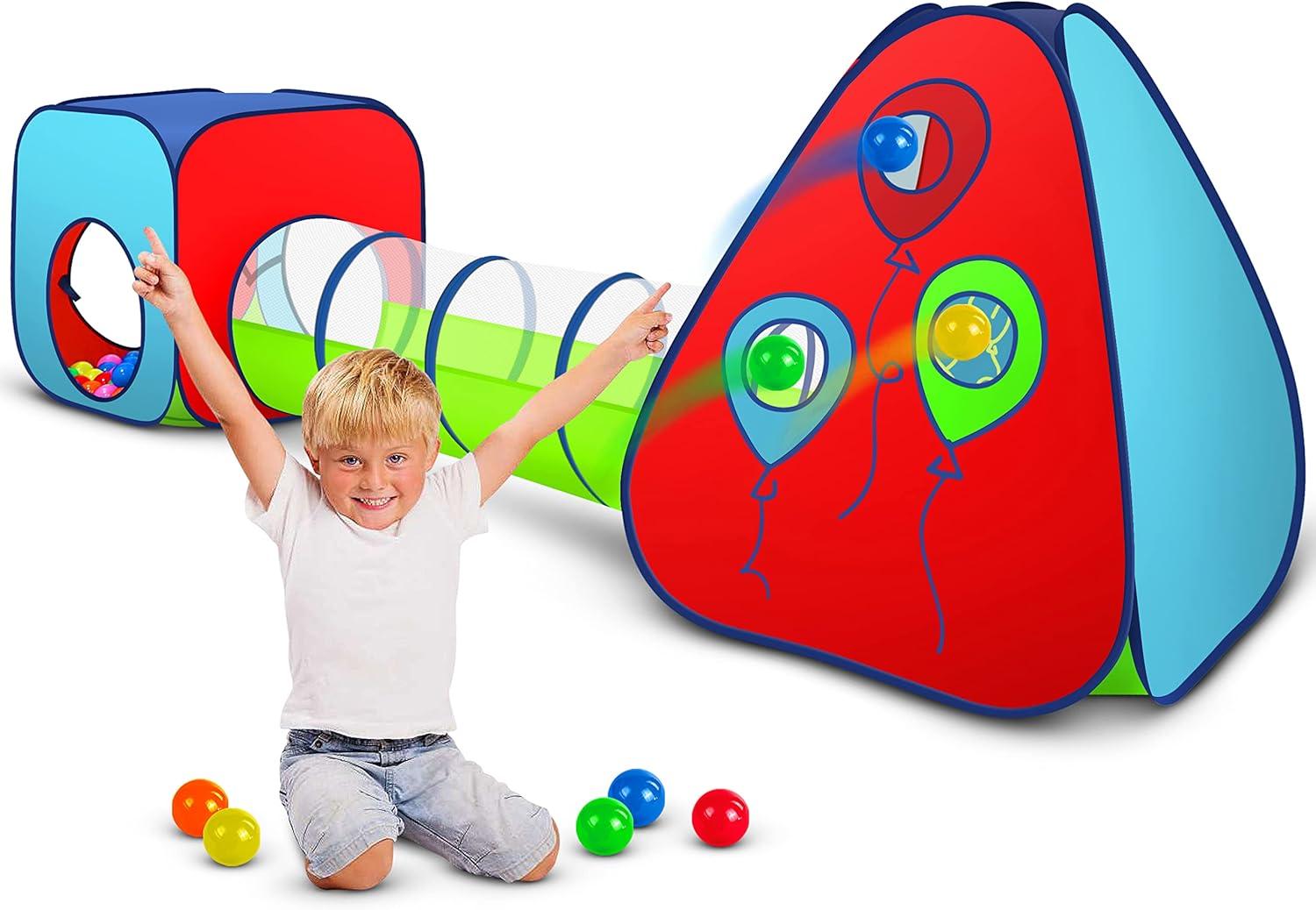 Title: Kiddey Tunnel and Ball Pit Play Tent Set: Spark Imagination with 3-Piece Pop-Up Adventure