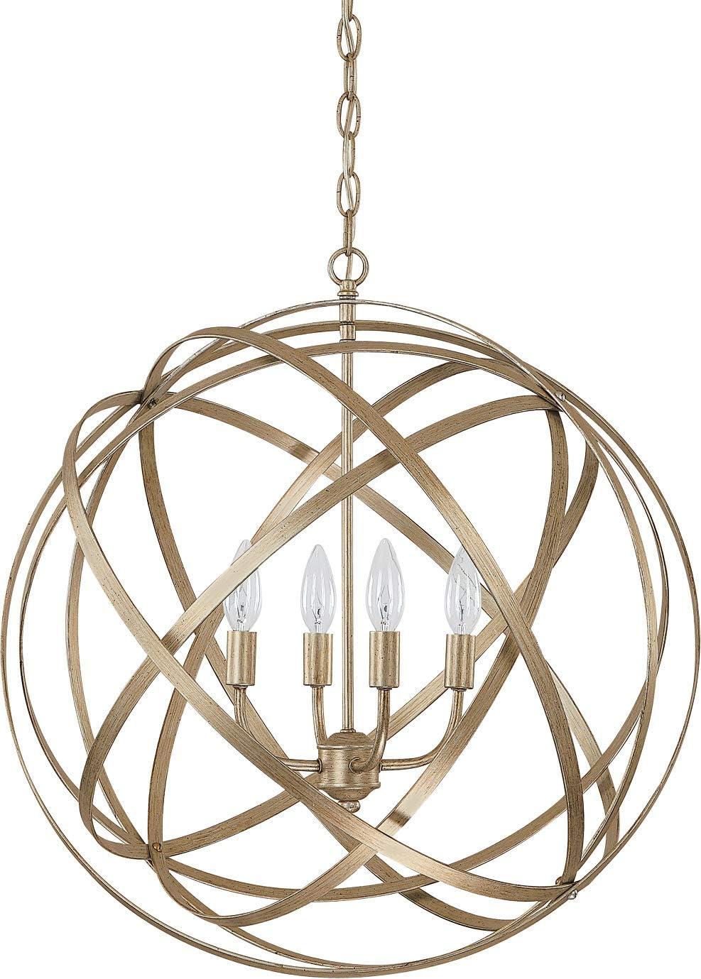 Capital Lighting 4234 Axis 4 Light 23" Wide Cage Pendant - Gold