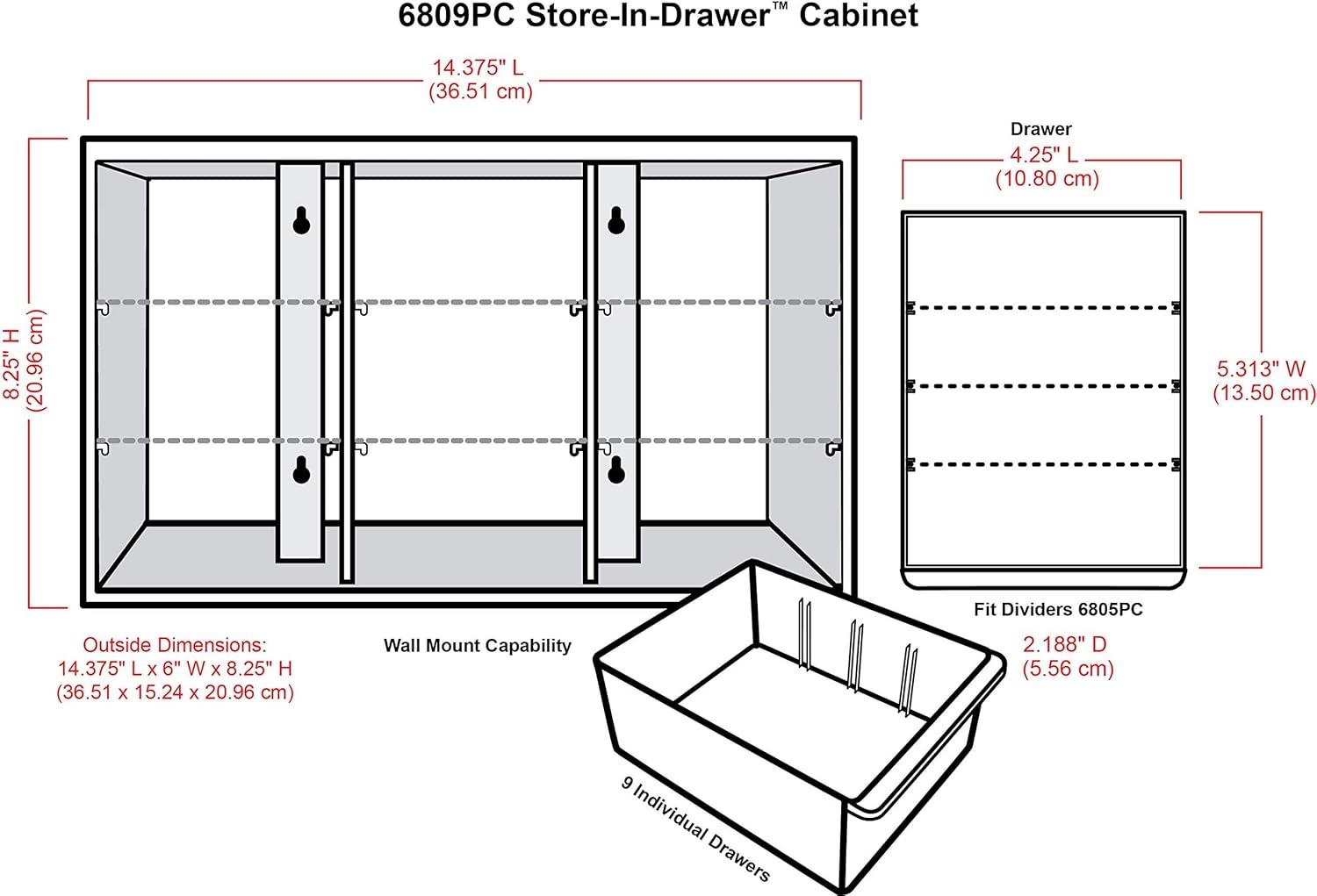 ArtBin Store-In-Drawer Cabinet-14.375"X6"X8.675" Translucent