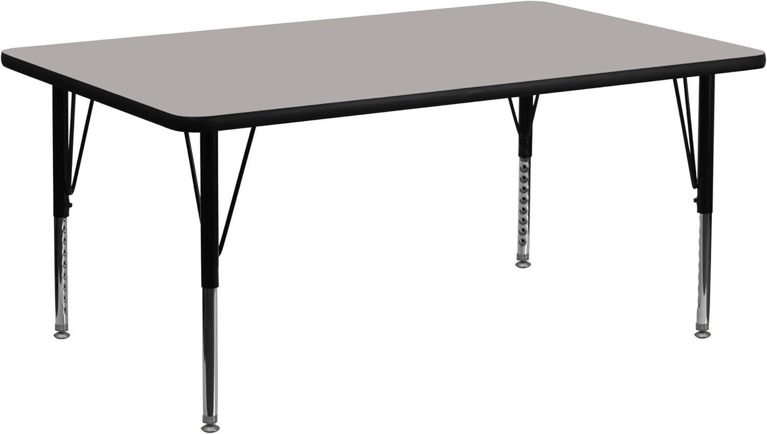 Goddard 24''W x 48''L Rectangular HP Laminate Activity Table - Adjustable Legs