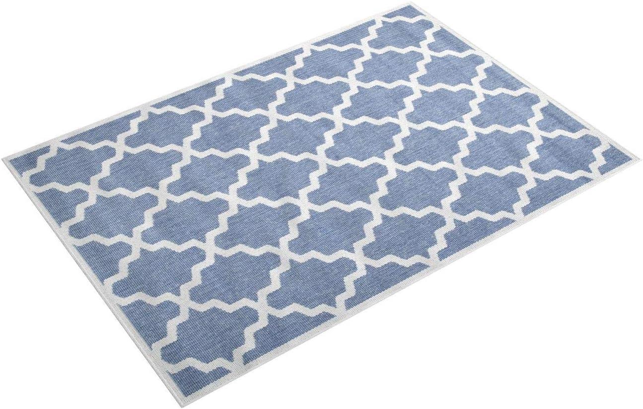 nuLOOM Gina Moroccan Indoor/Outdoor Area Rug, 5' 3" x 7' 6", Blue