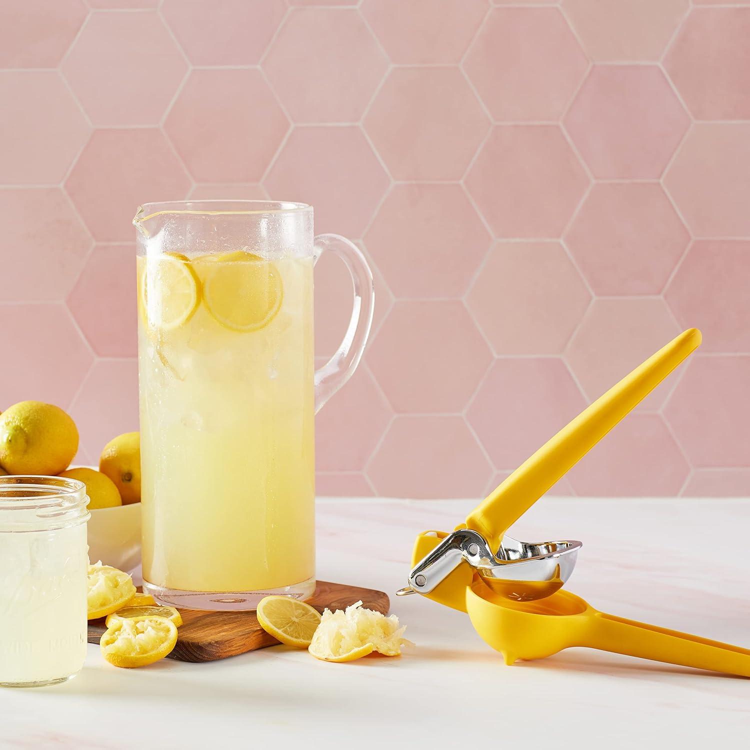 Yellow Stainless Steel Handheld Citrus Juicer