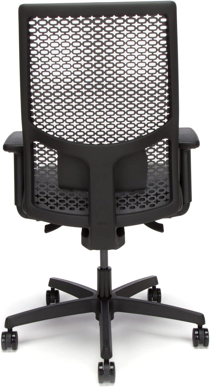 Black Mesh Ergonomic Task Chair with Adjustable Arms