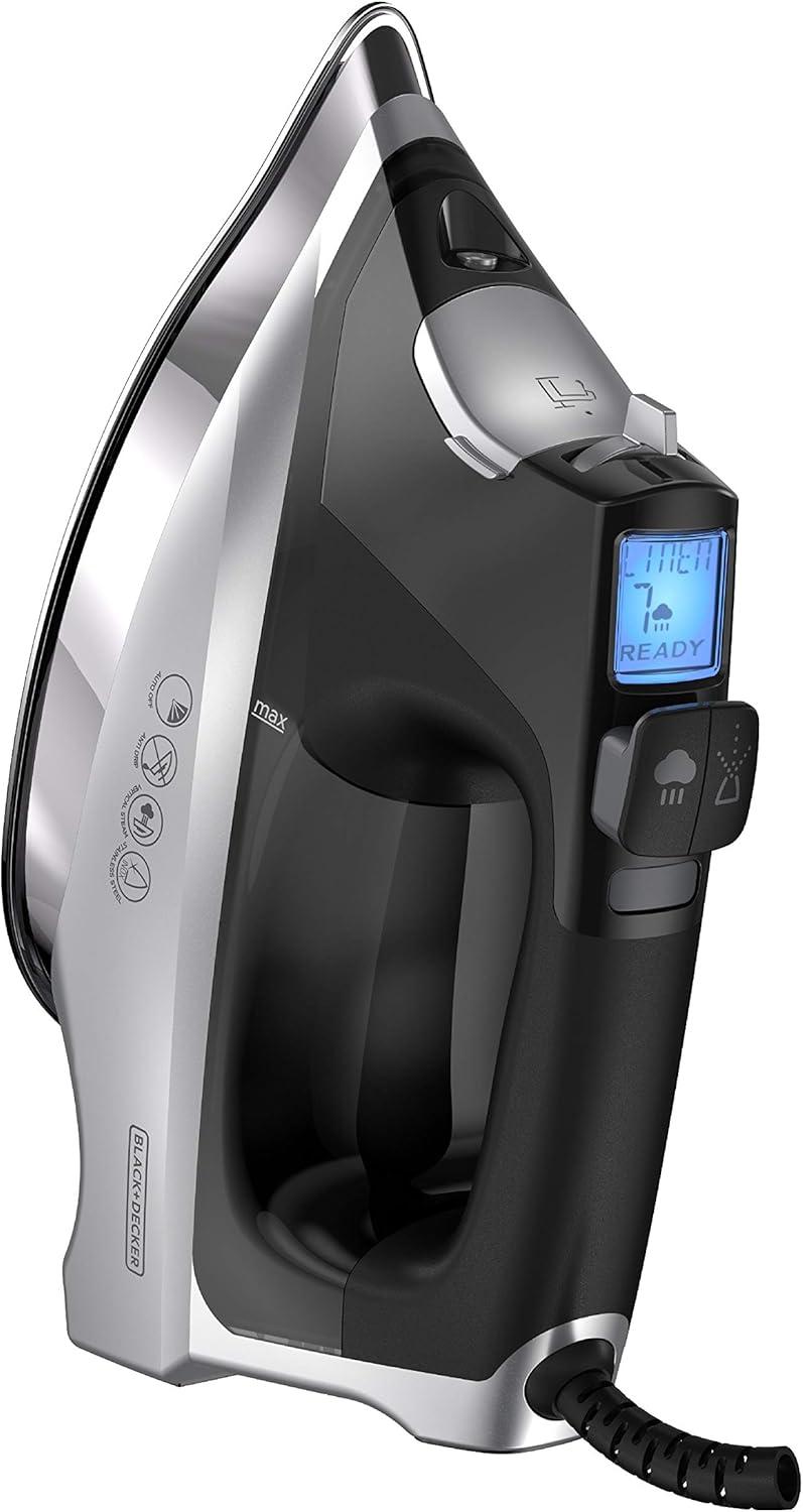 BLACK+DECKER Allure Digital Professional Steam Iron, D3060, 30% More Steam, Percison Tip, Stianless Steel Soleplate, Vertical Steam Fuction
