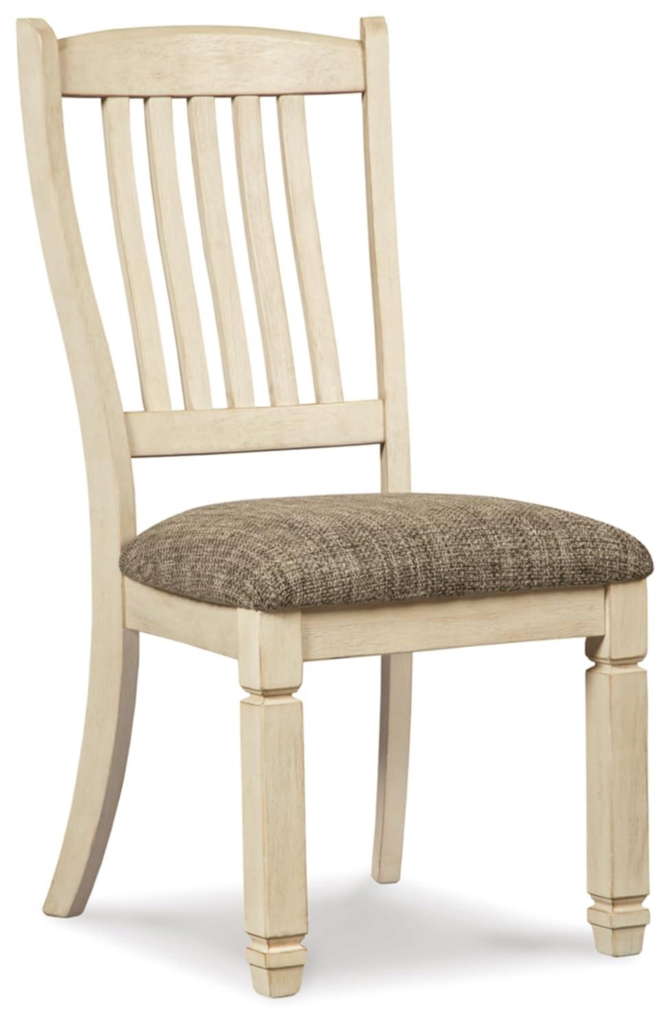 Signature Design By Ashley Bolanburg Upholstered Dining Room Chair, 2 Count, Antique White