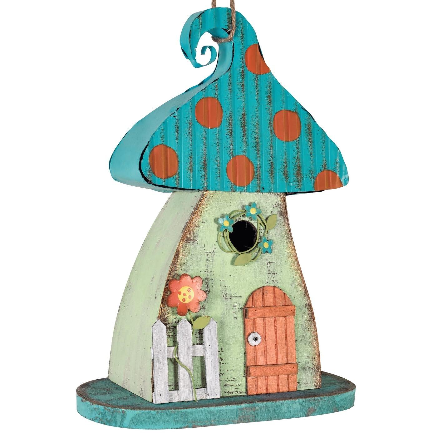 Blue  Mushroom Birdhouse