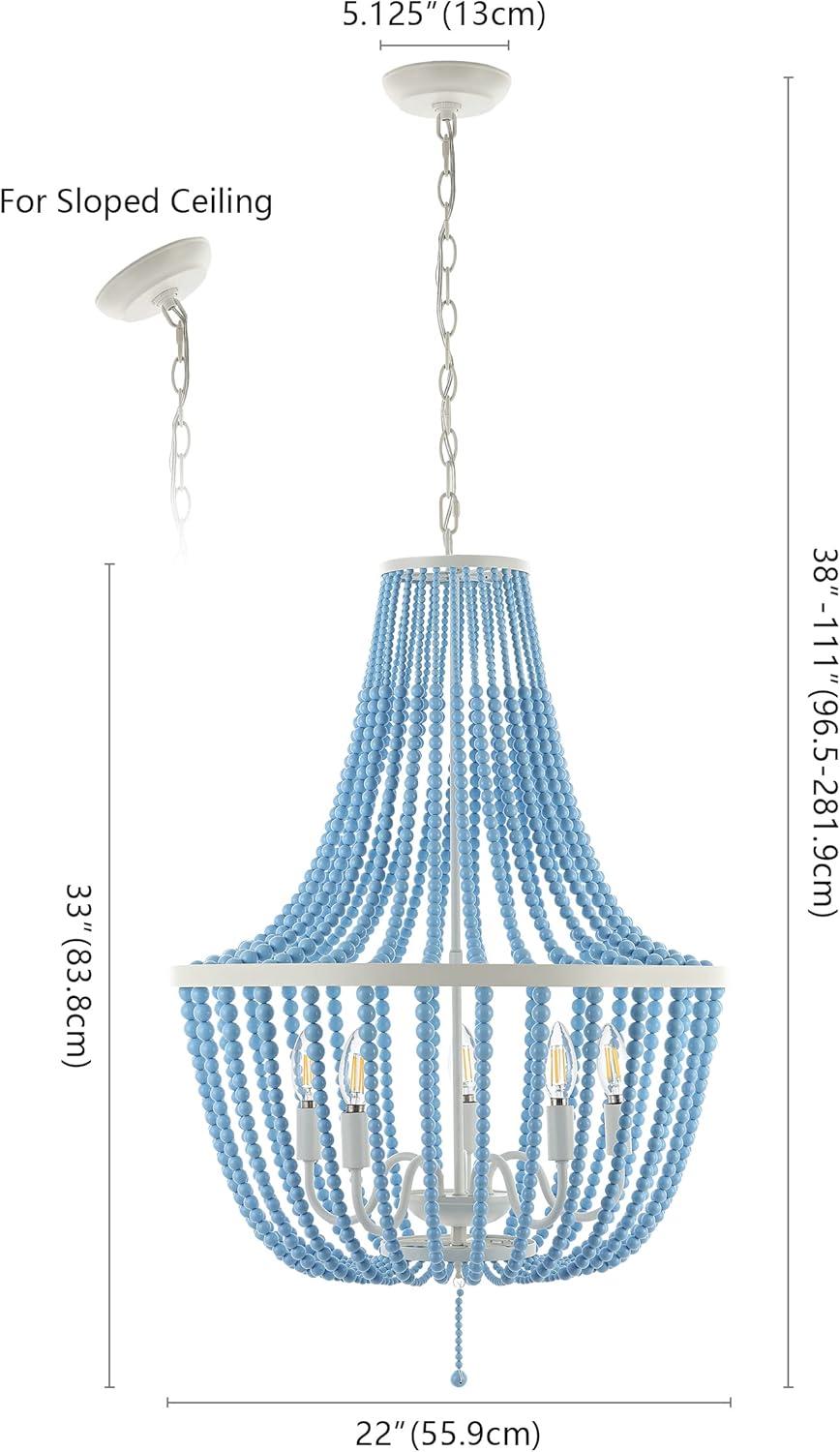 Elanie 5 Light 22 Inch Pendant   - Safavieh