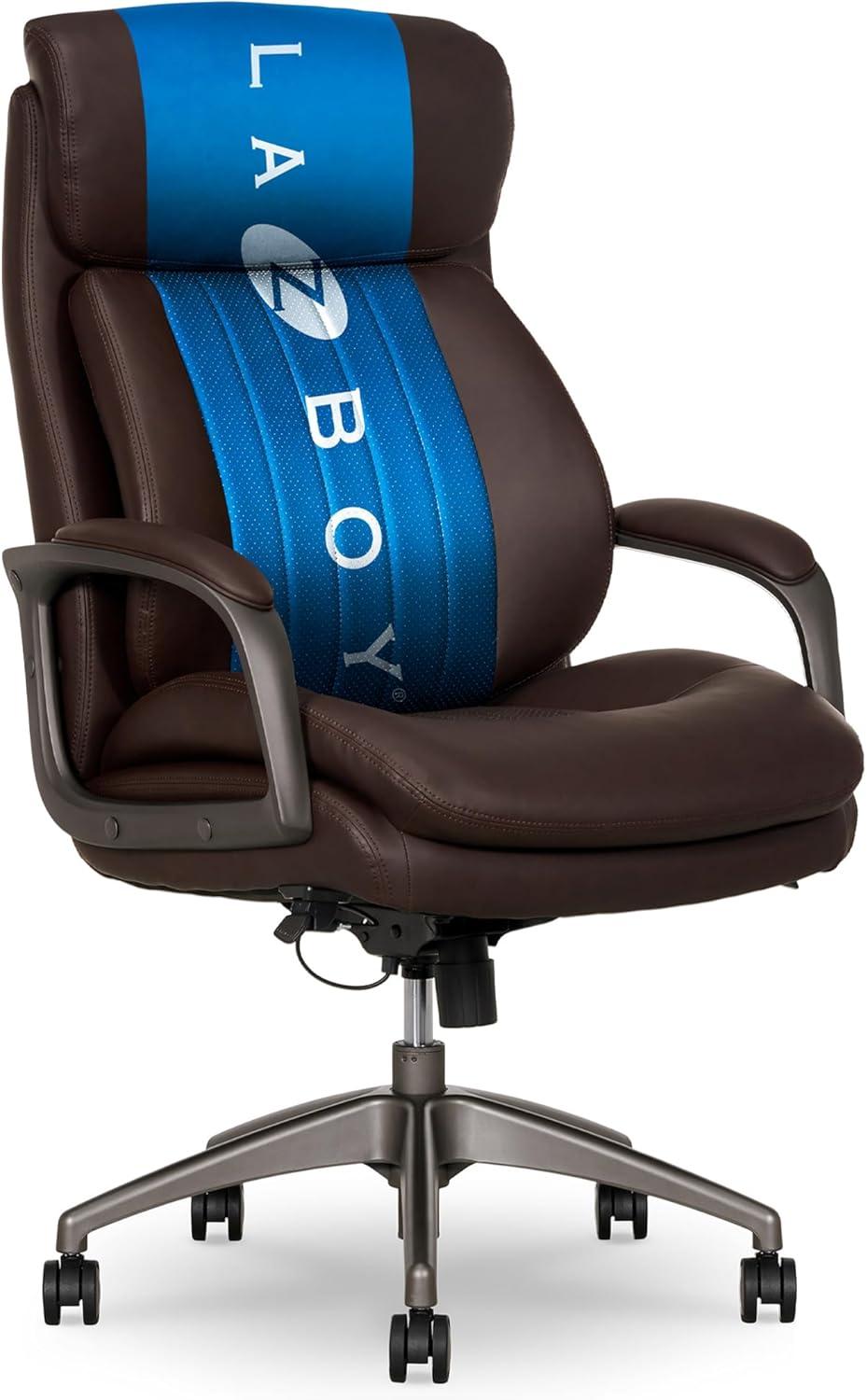 La-Z-Boy La-Z-Boy® Nova Executive Office Chair, Patented AIR Ergonomic Support Technology®, High-Back Premium Comfort & Support, Vegan PU Leather