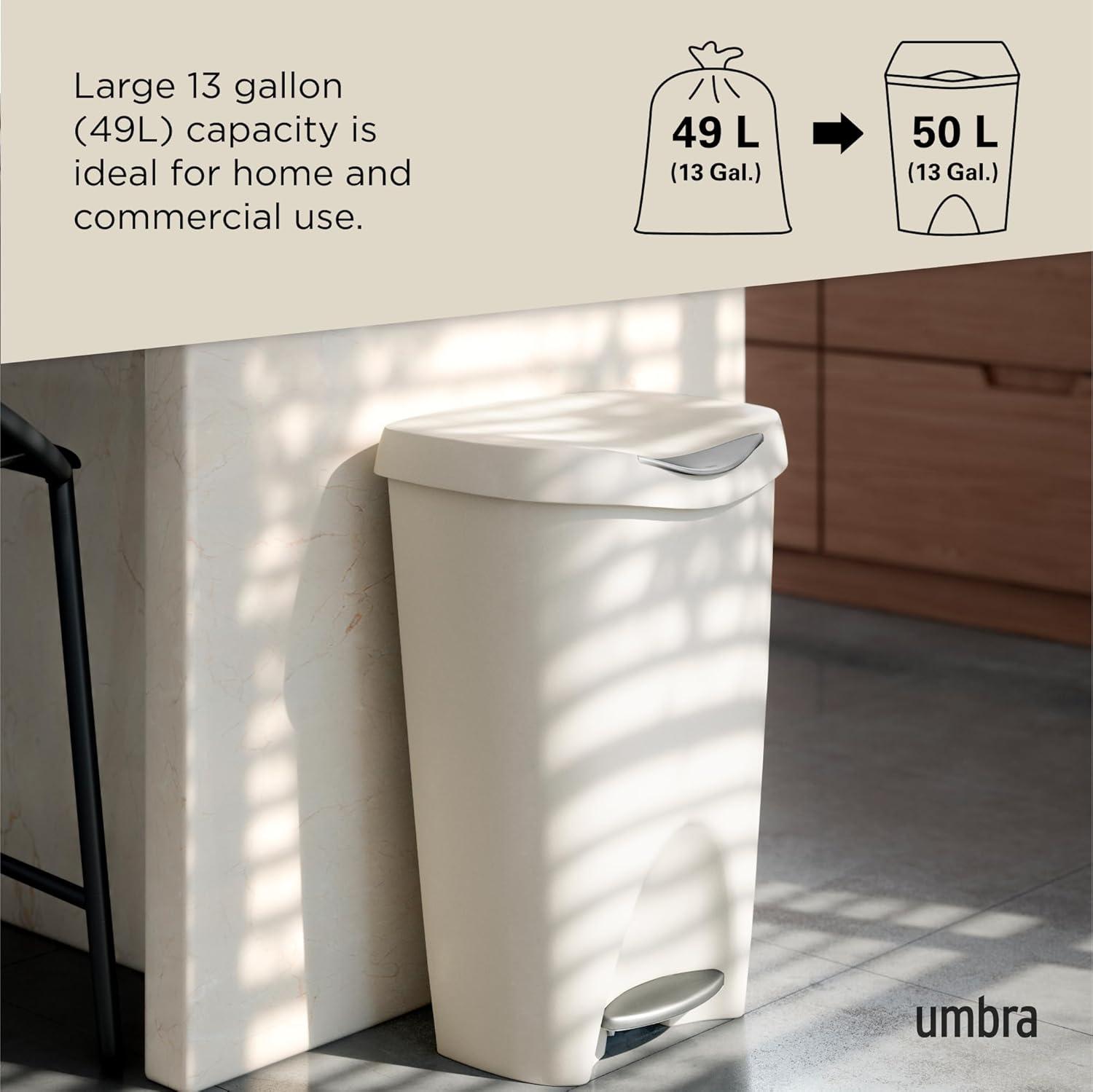 Umbra 13gal Brim Step Trash Can