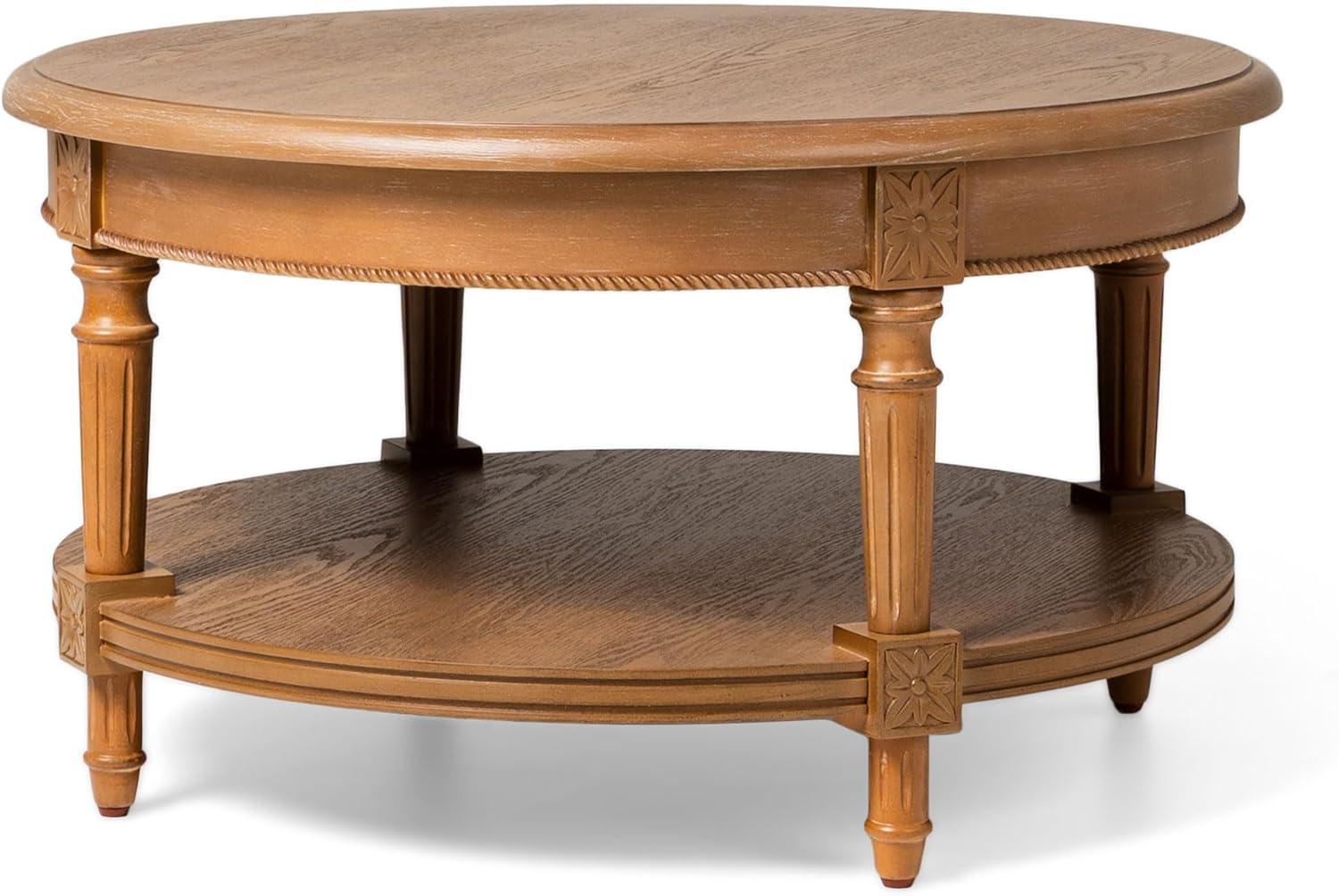 Maven Lane Pullman Round Wooden Coffee Table